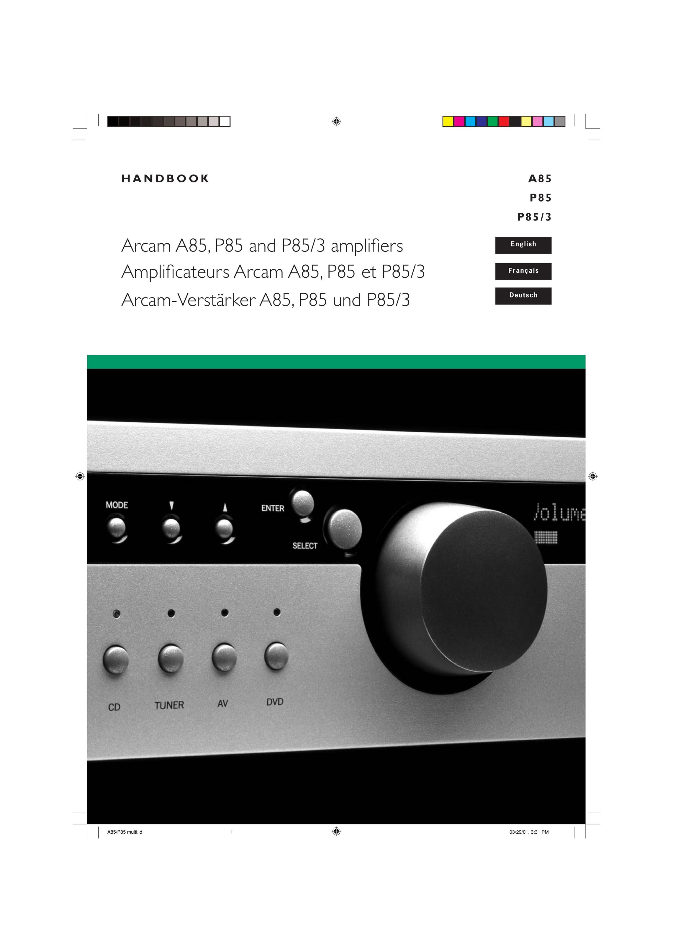Arcam P85 Stereo Amplifier User Manual