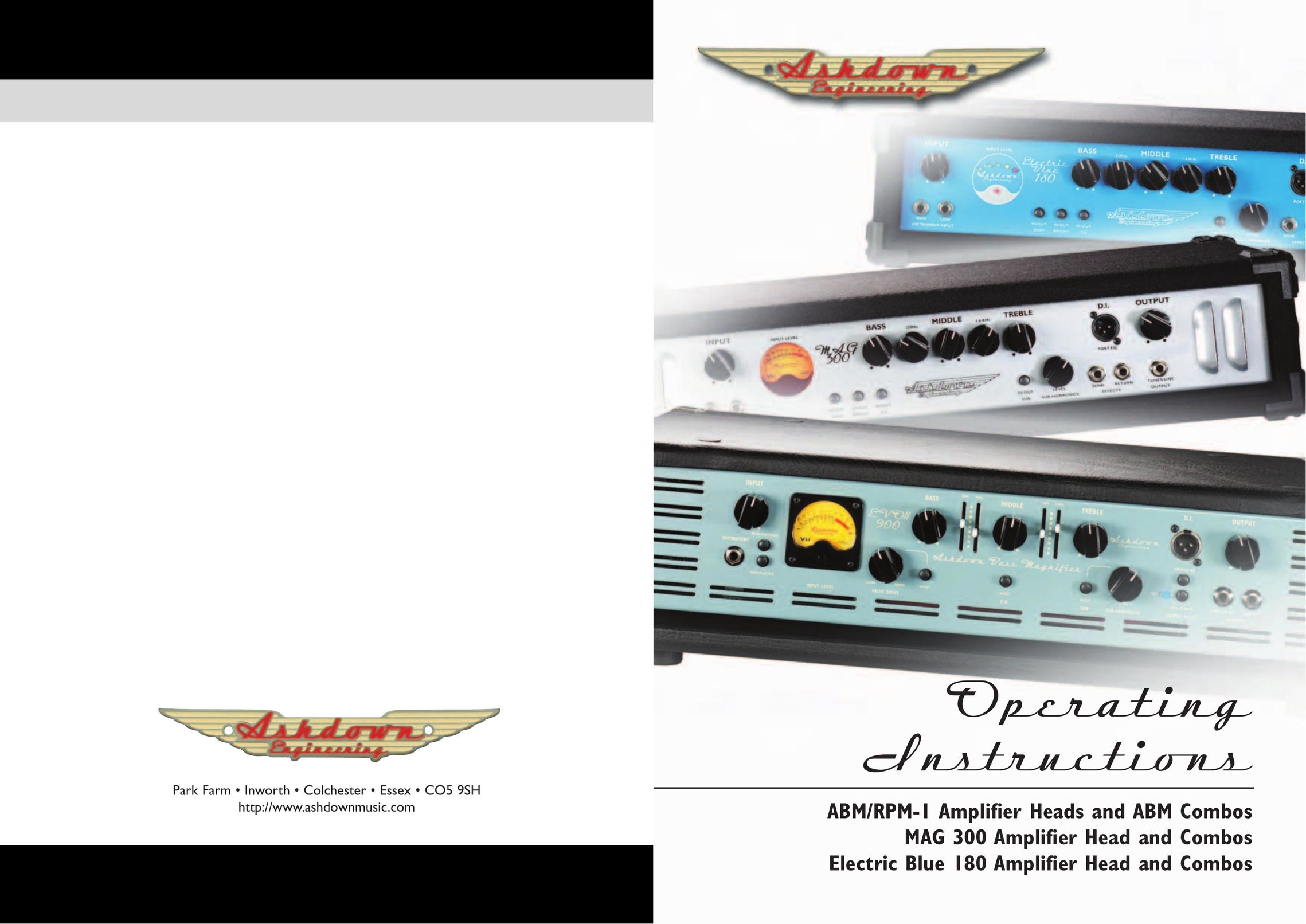 Ashdown Design & Marketing Electric Blue 180 Stereo Amplifier User Manual