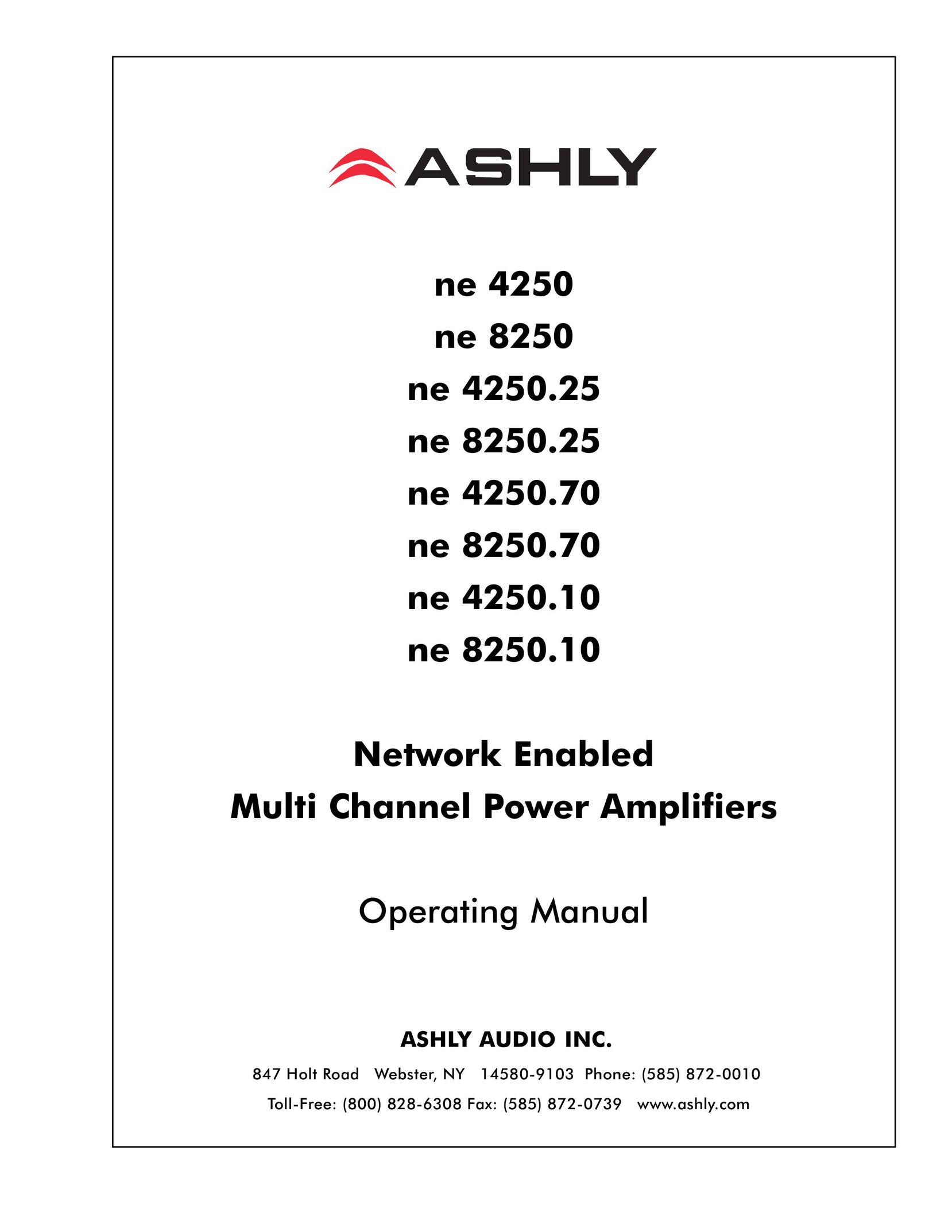 Ashly ne 8250.10 Stereo Amplifier User Manual