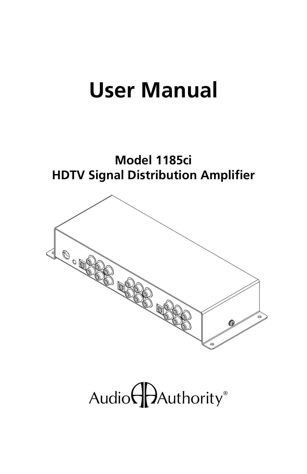 Audio Authority 1185ci Stereo Amplifier User Manual
