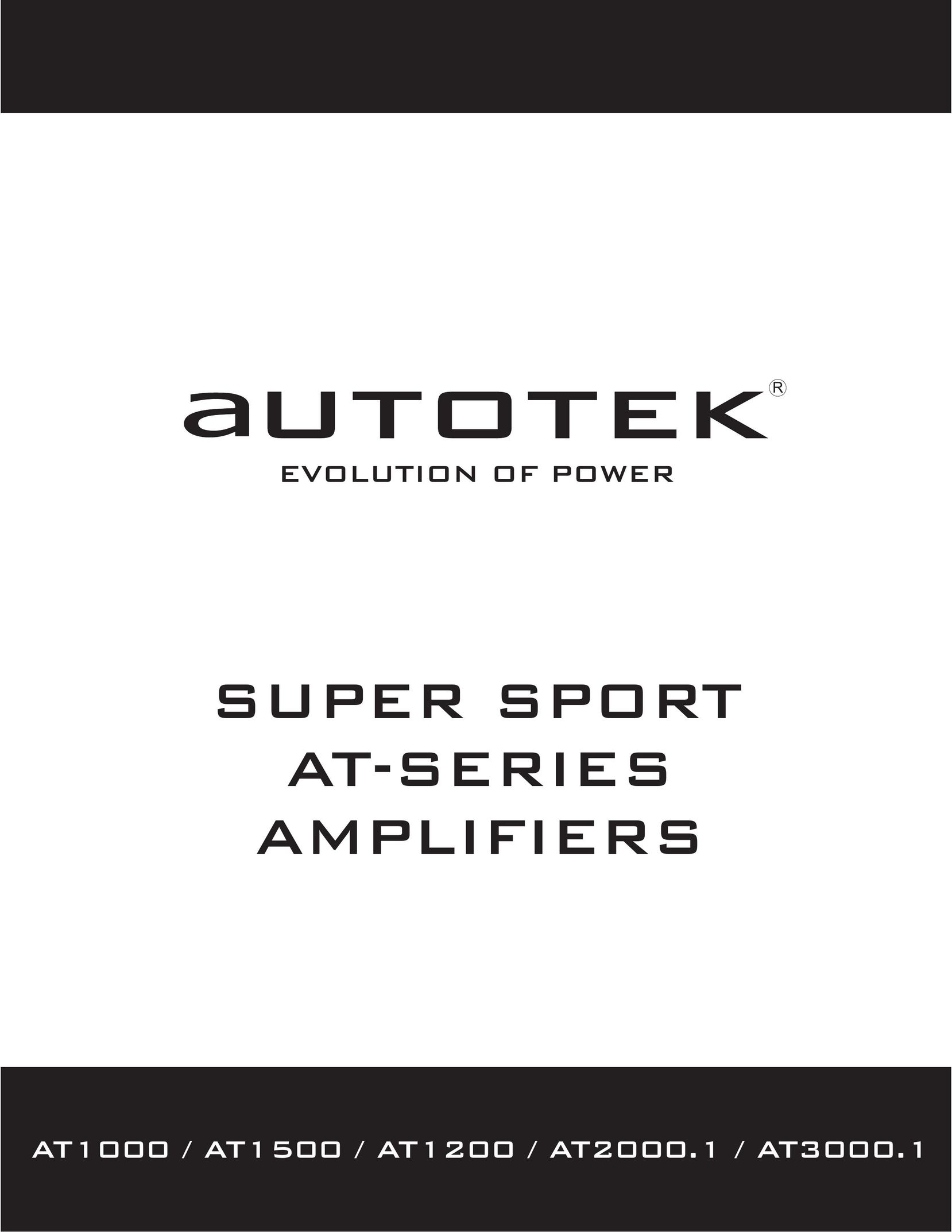 AutoTek AT2000.1 Stereo Amplifier User Manual