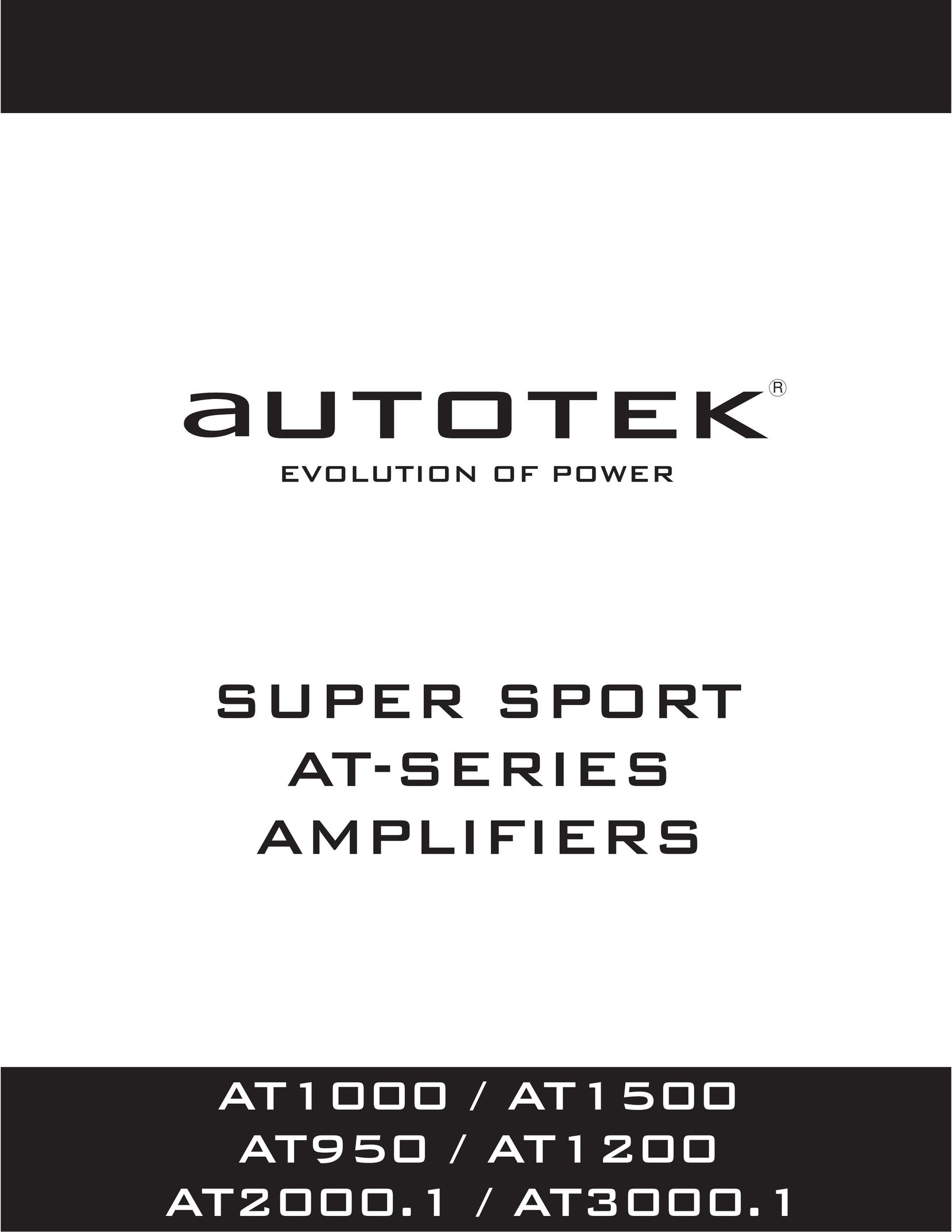 AutoTek AT2000.1 Stereo Amplifier User Manual