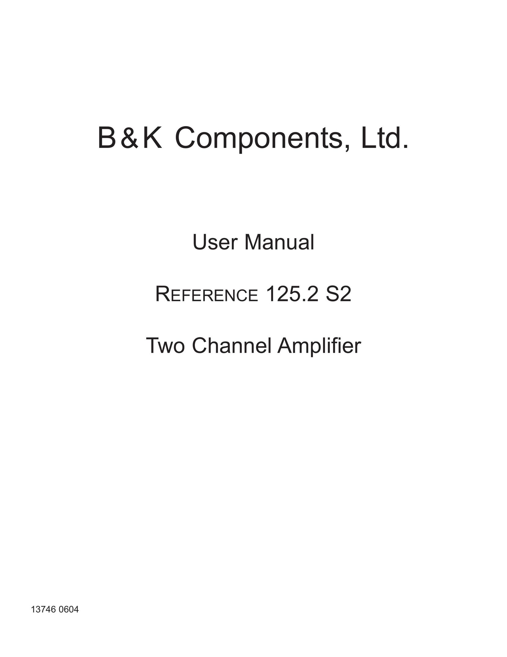 B&K 4420 Stereo Amplifier User Manual