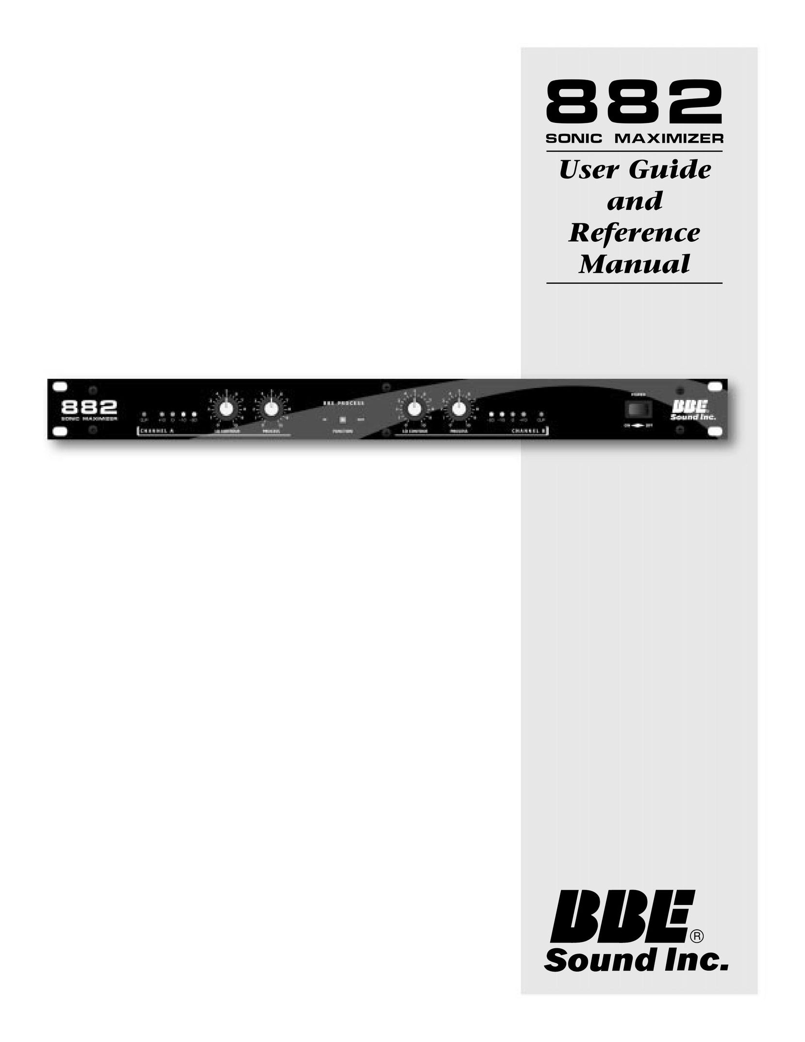 BBE BBE 882 Stereo Amplifier User Manual