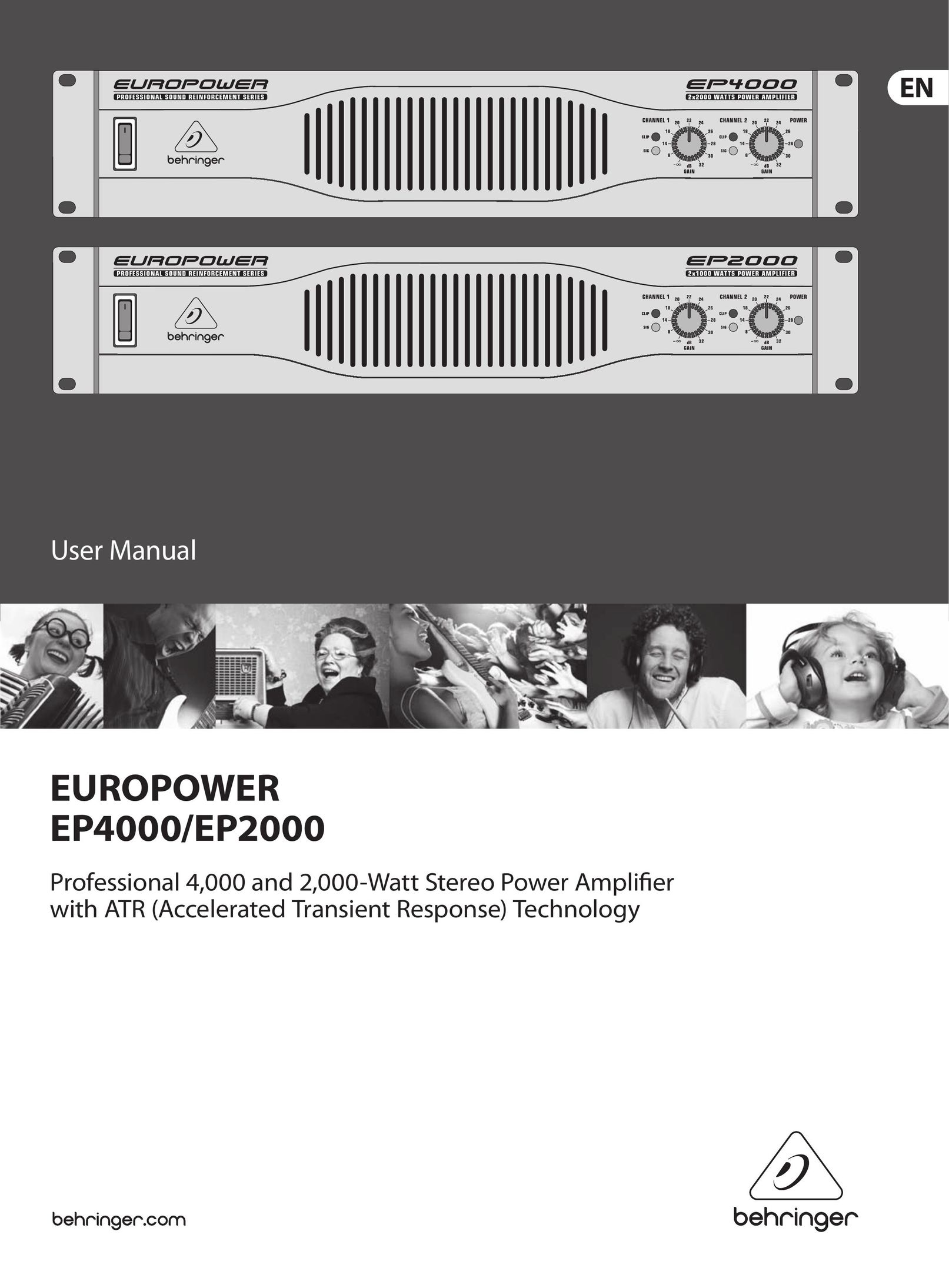 Behringer EP2000 Stereo Amplifier User Manual