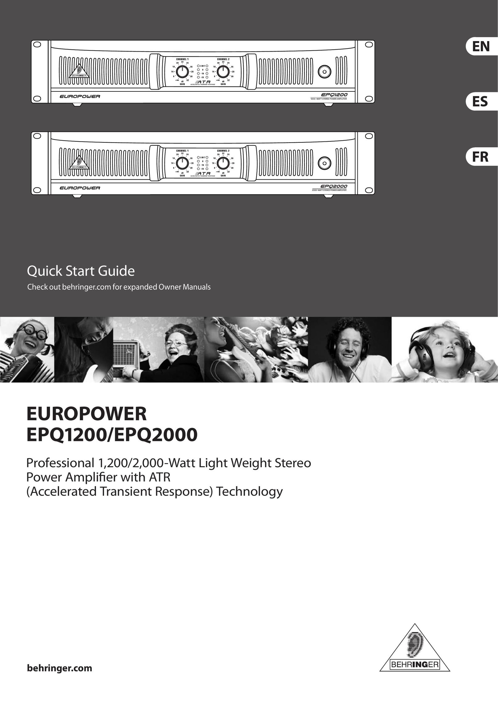 Behringer EPQ2000 Stereo Amplifier User Manual