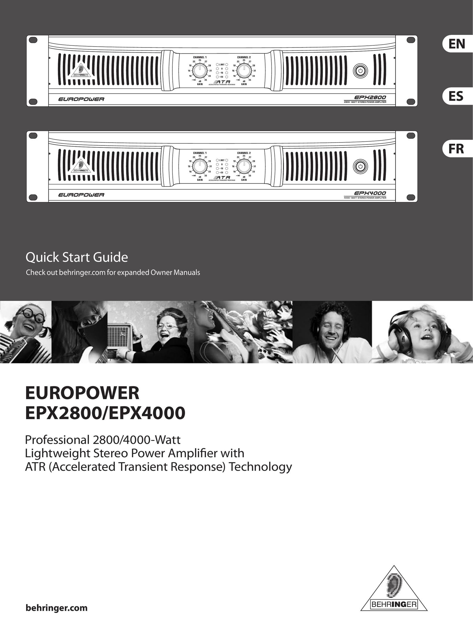 Behringer EPX4000 Stereo Amplifier User Manual