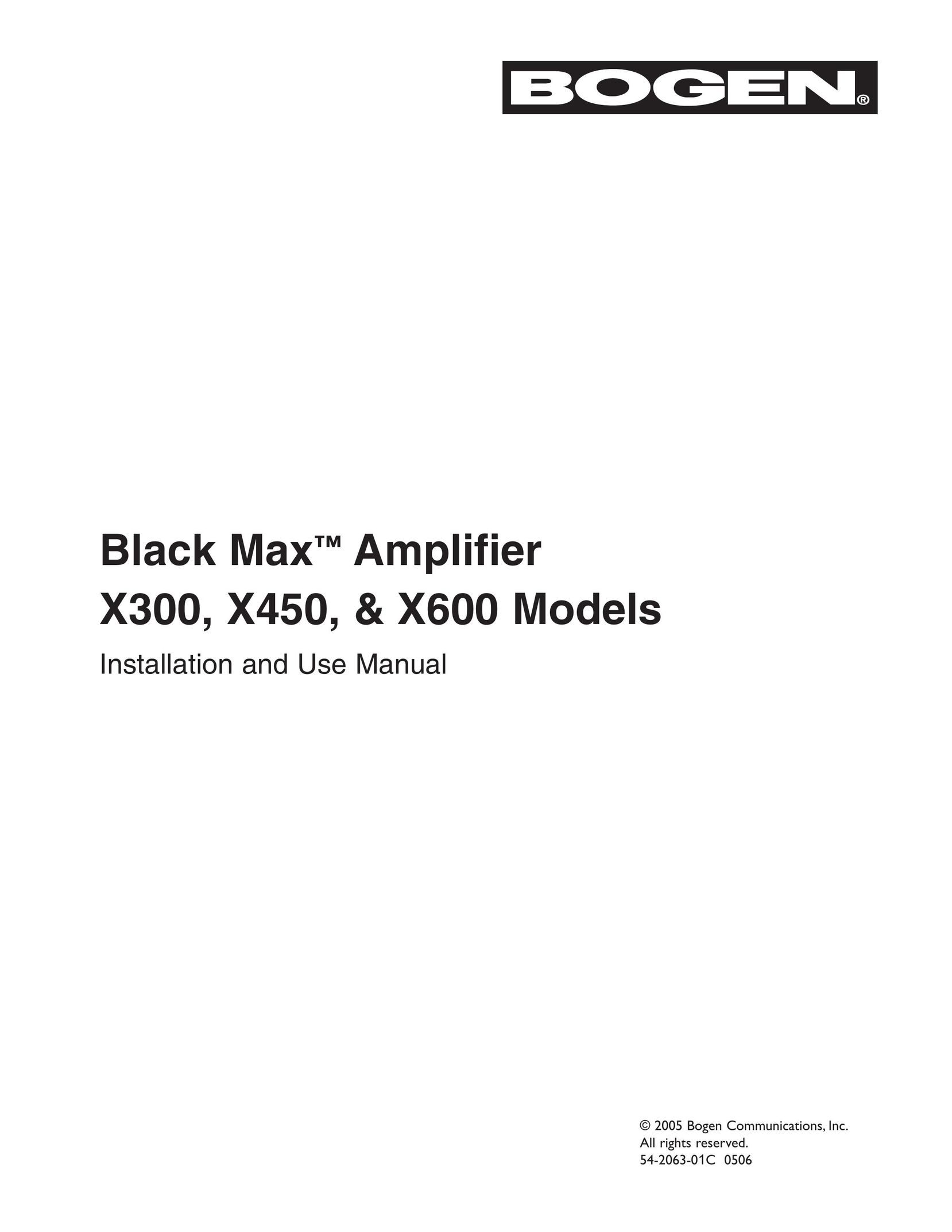 Bogen & X600 Stereo Amplifier User Manual
