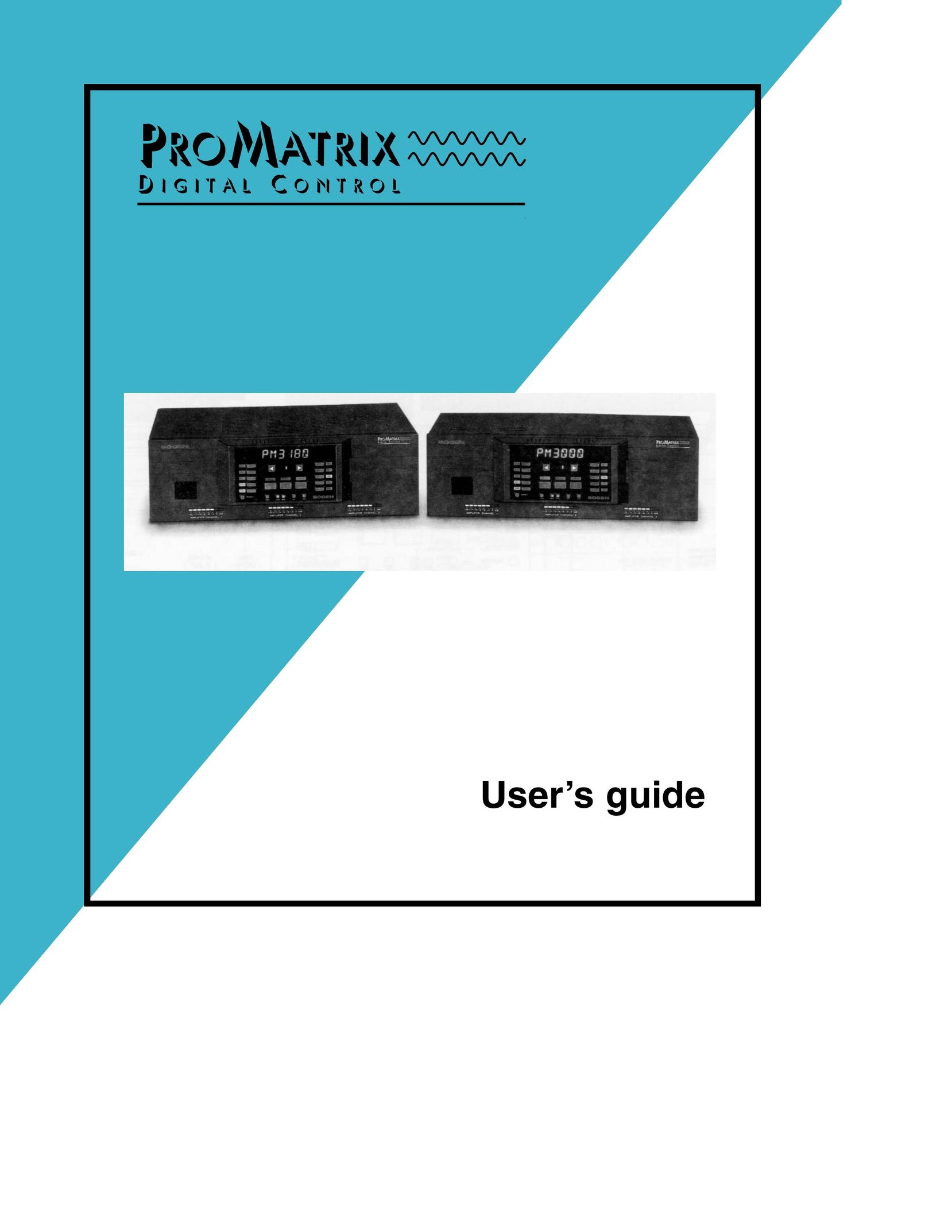 Bogen PM-3000 Stereo Amplifier User Manual