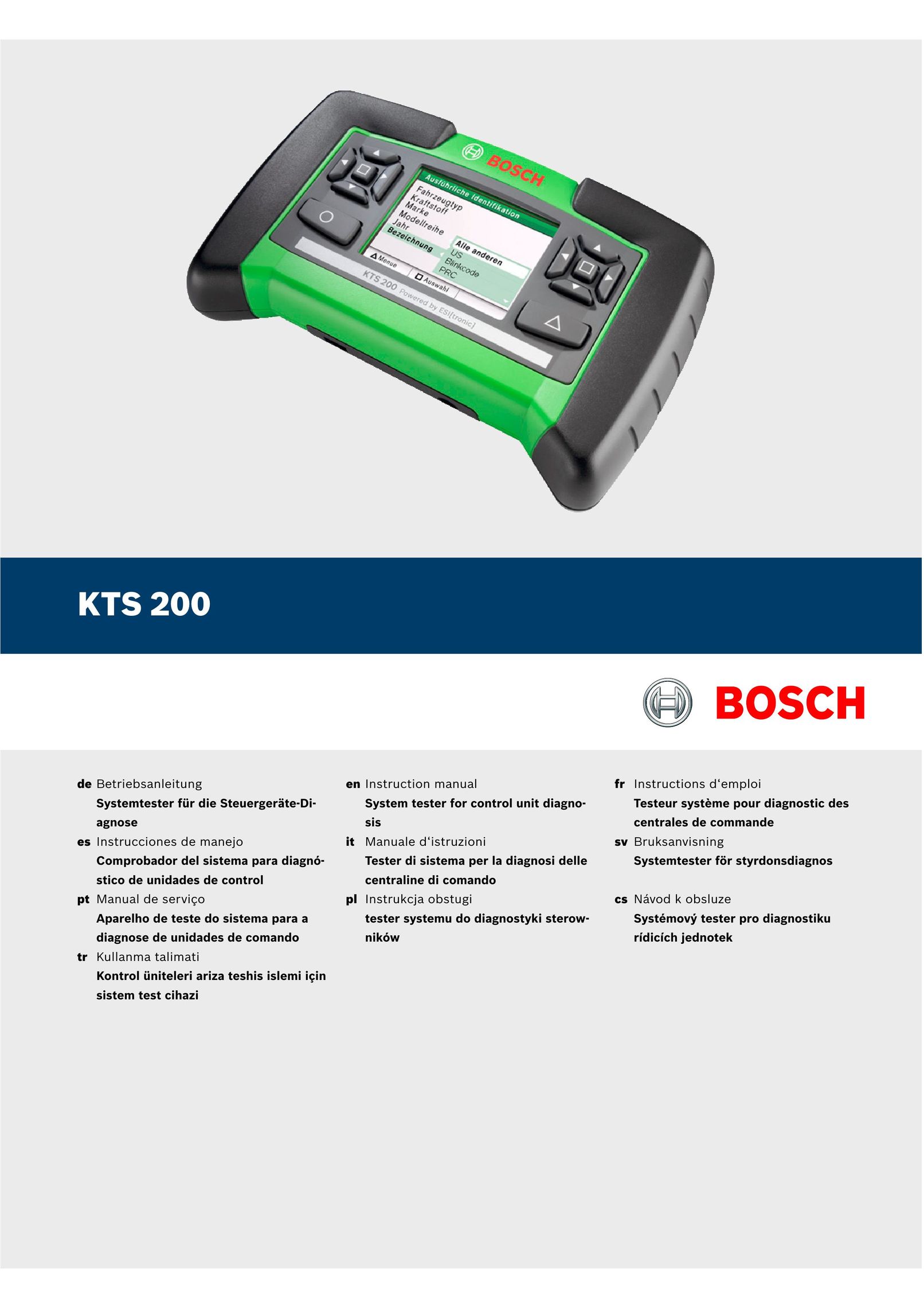 Bosch Appliances KTS 200 Stereo Amplifier User Manual