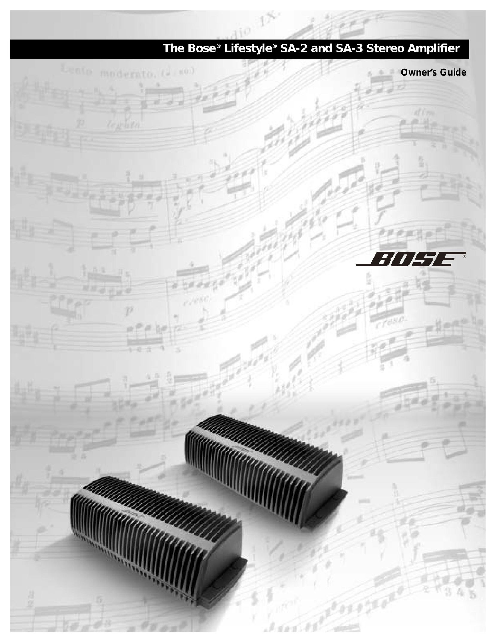 Bose SA-3 Stereo Amplifier User Manual