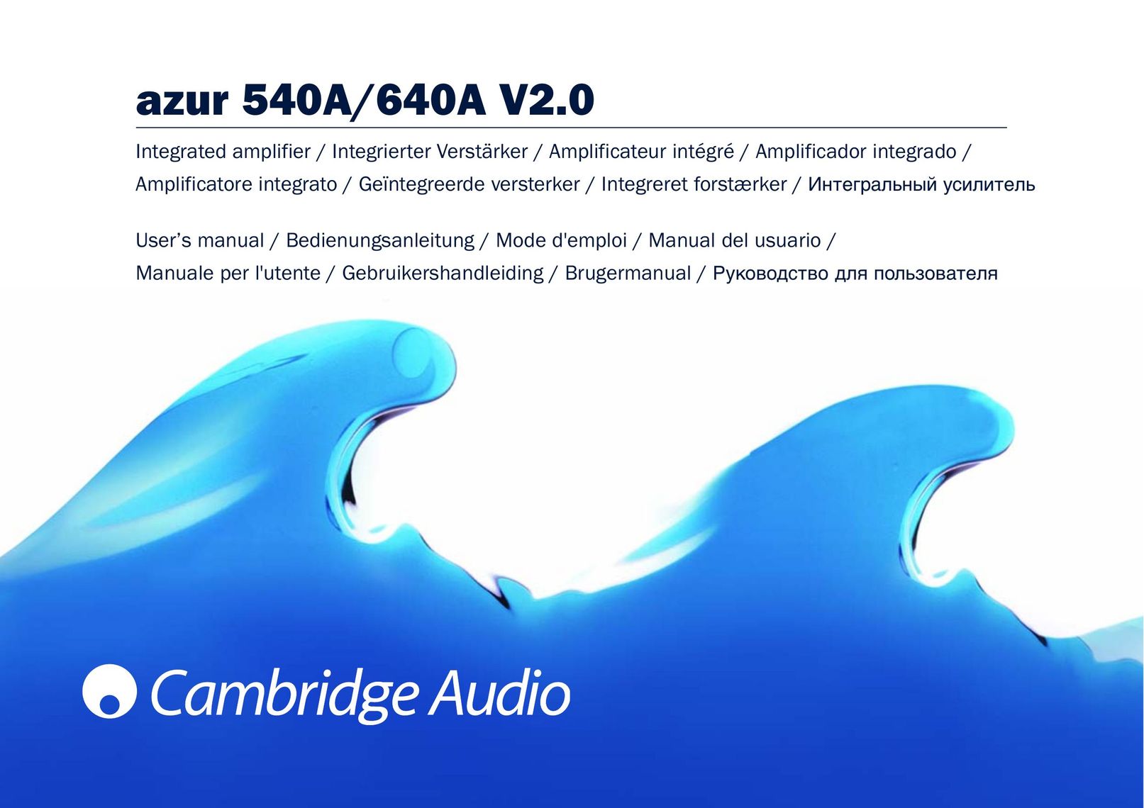 Cambridge Audio 540A Stereo Amplifier User Manual
