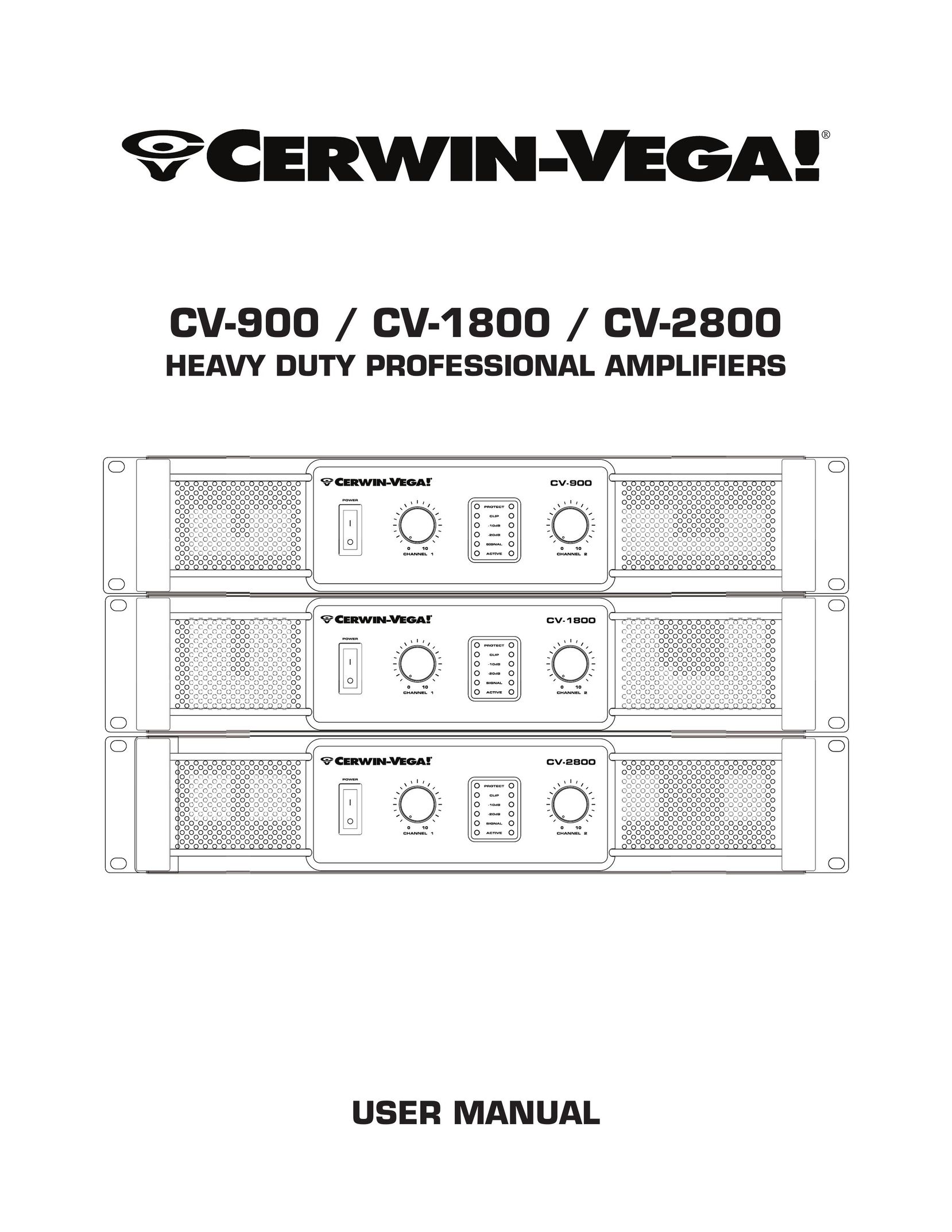 Cerwin-Vega CV-1800 Stereo Amplifier User Manual