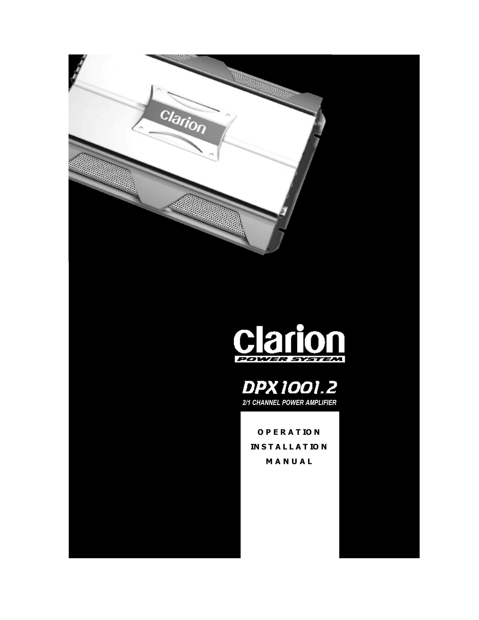 Clarion DPX1001.2 Stereo Amplifier User Manual