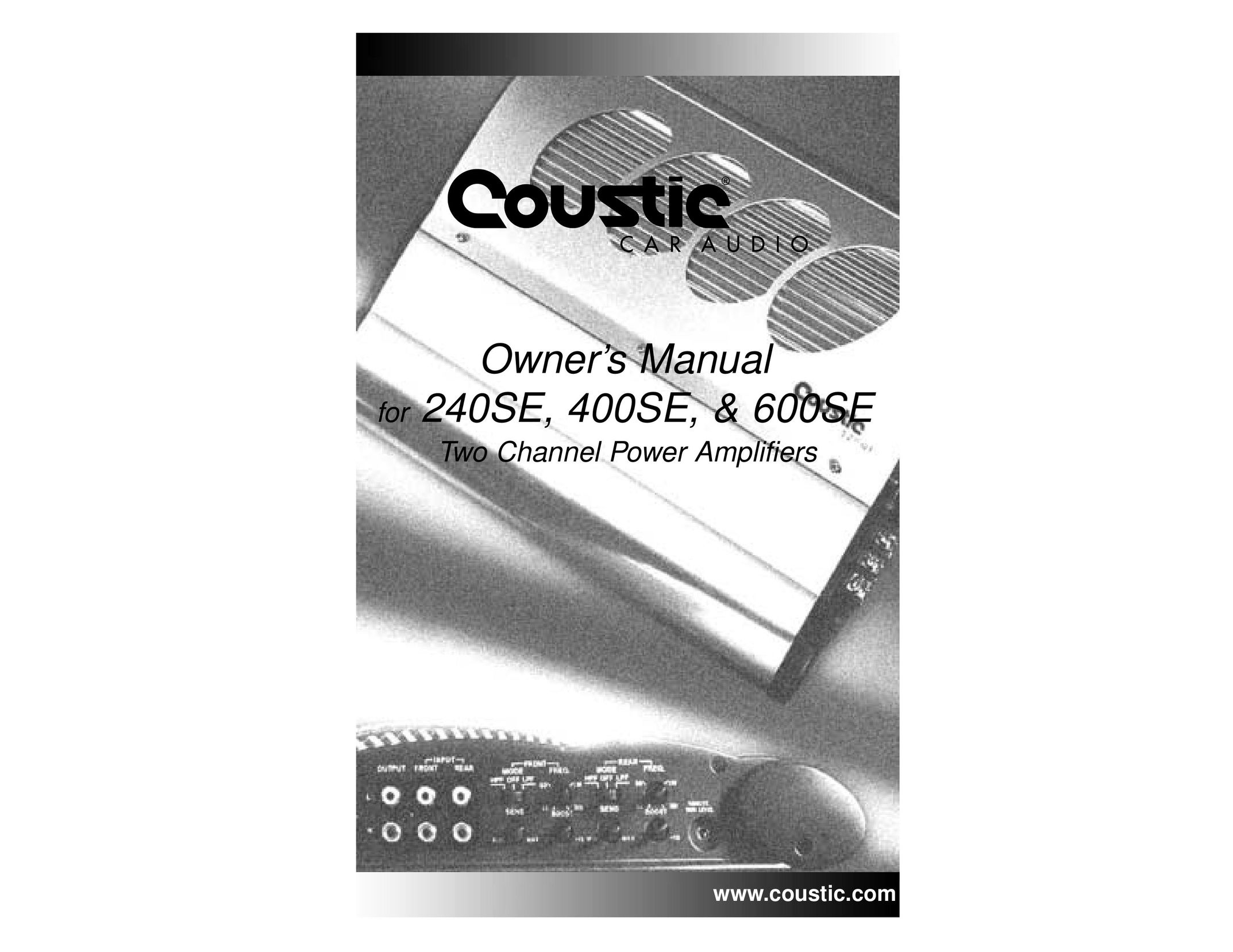 Coustic 240SE Stereo Amplifier User Manual