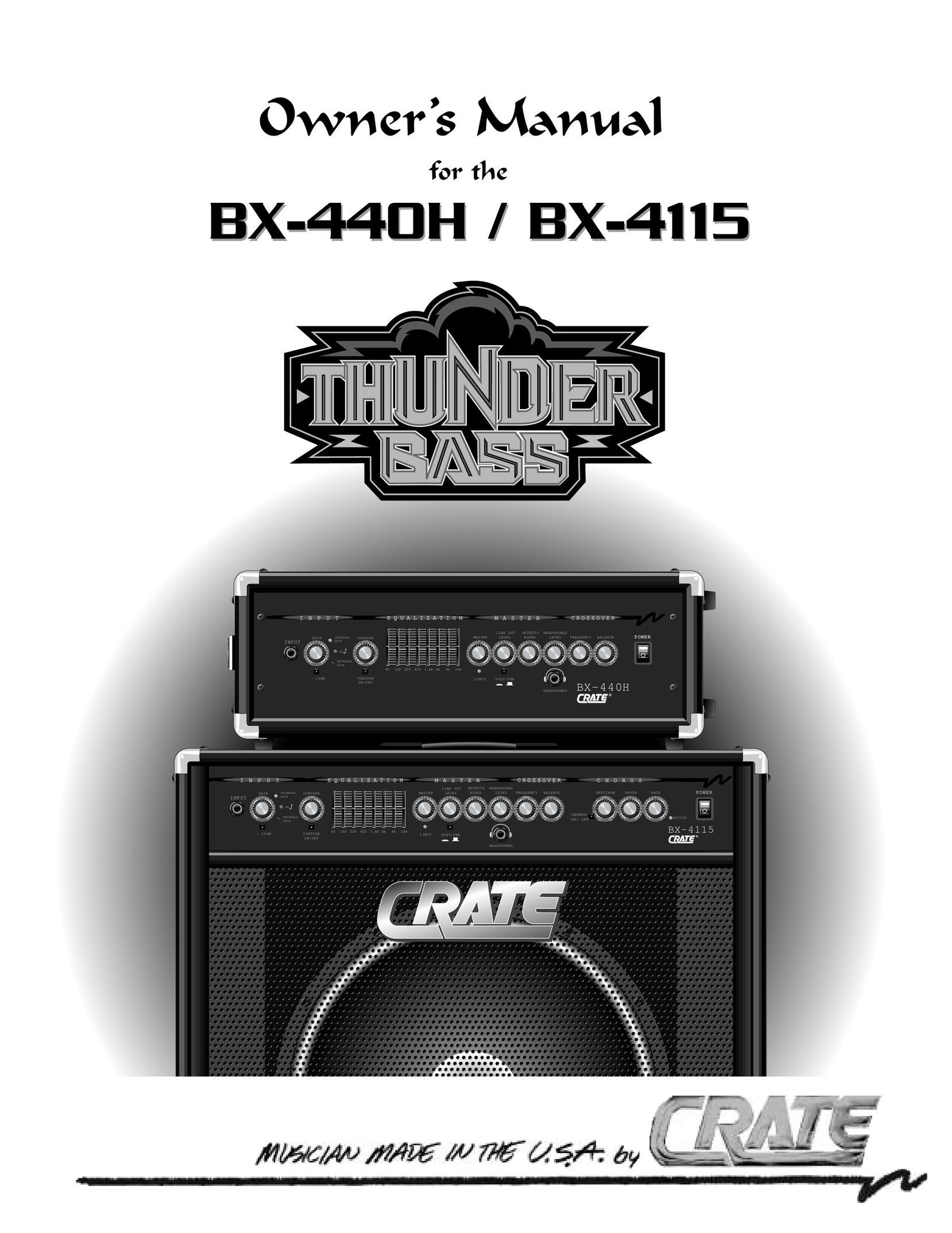 Crate Amplifiers BX-4115 Stereo Amplifier User Manual