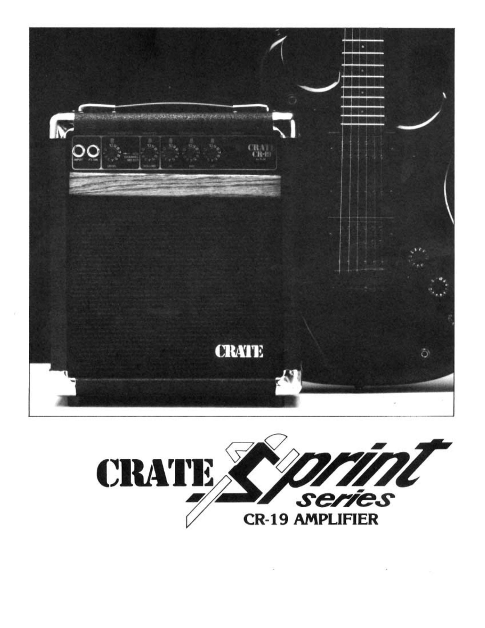 Crate Amplifiers CR19 Stereo Amplifier User Manual