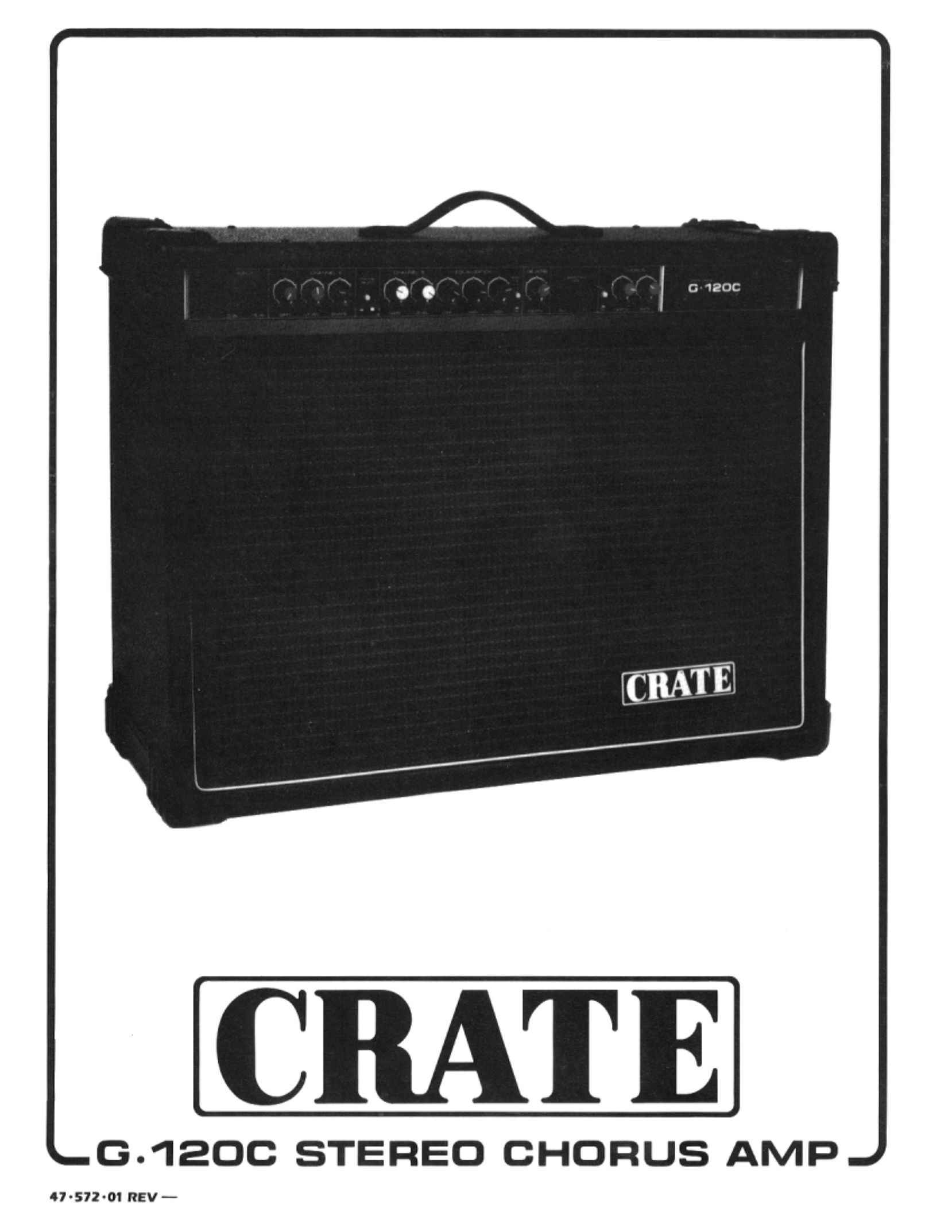 Crate Amplifiers G.120C Stereo Amplifier User Manual