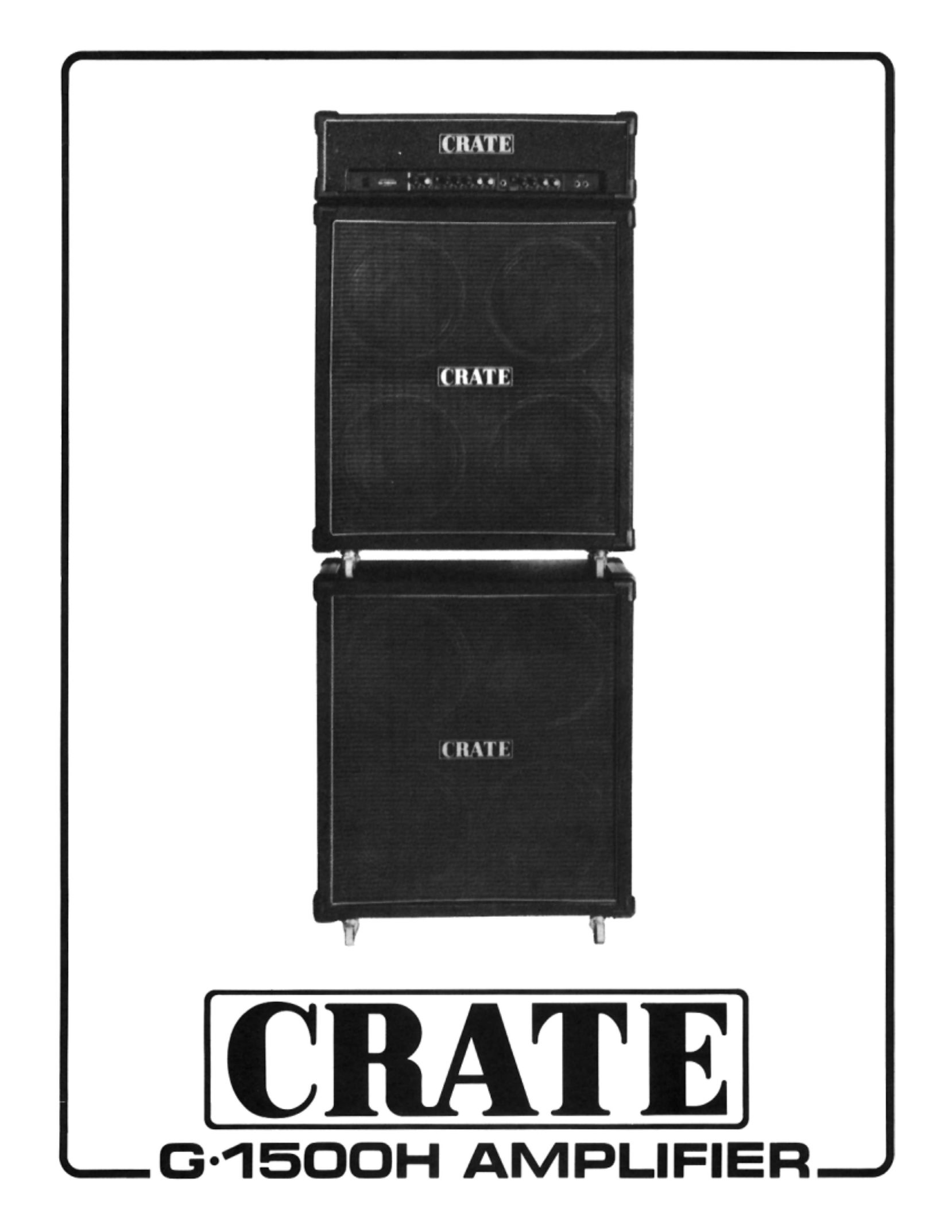 Crate Amplifiers G1500 Stereo Amplifier User Manual