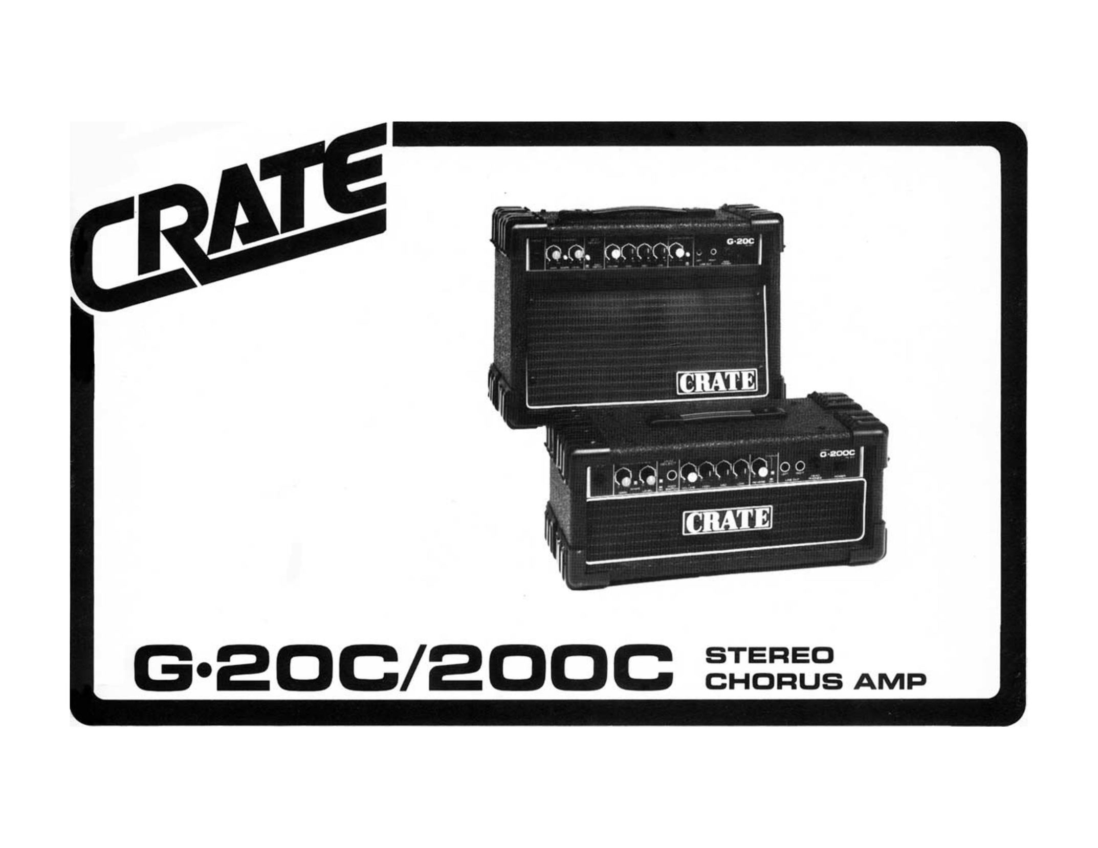 Crate Amplifiers G20C Stereo Amplifier User Manual