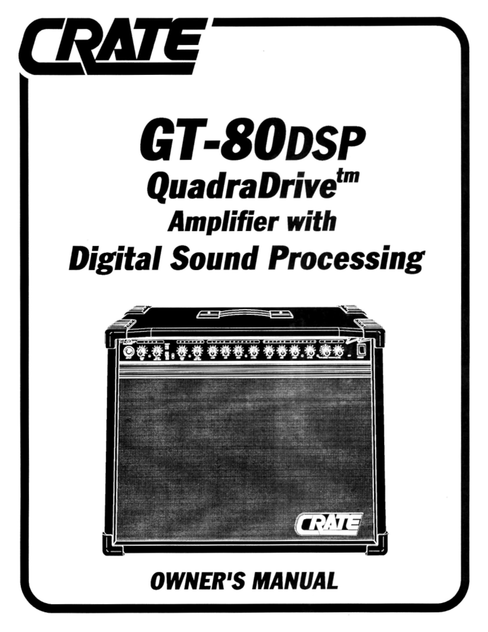 Crate Amplifiers GT-80DSP Stereo Amplifier User Manual