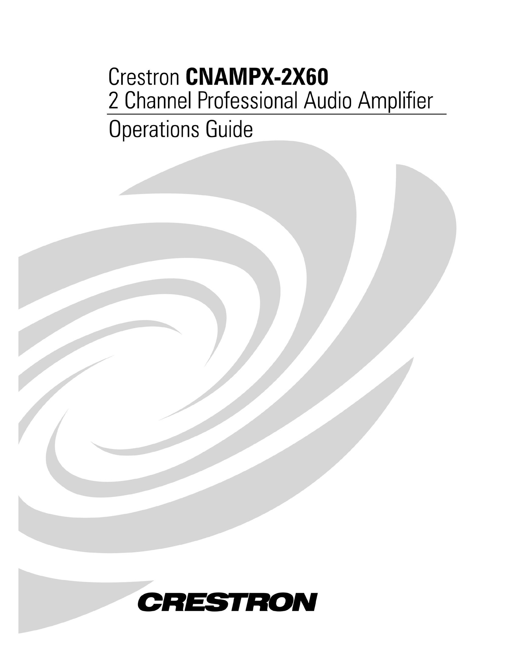 Crestron electronic CNAMPX-2X60 Stereo Amplifier User Manual