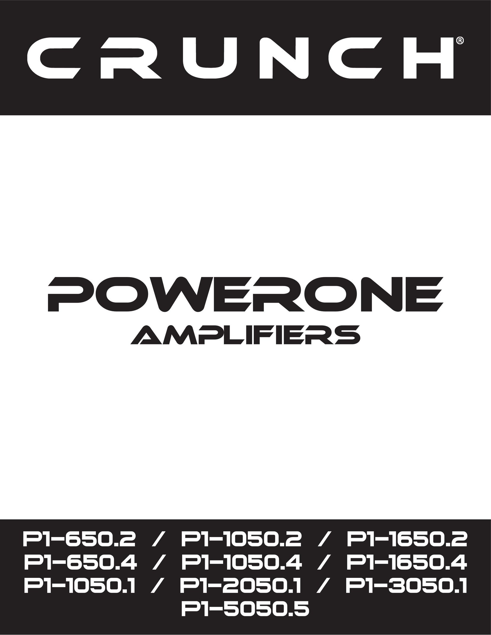 Crunch P1-1050.1 Stereo Amplifier User Manual