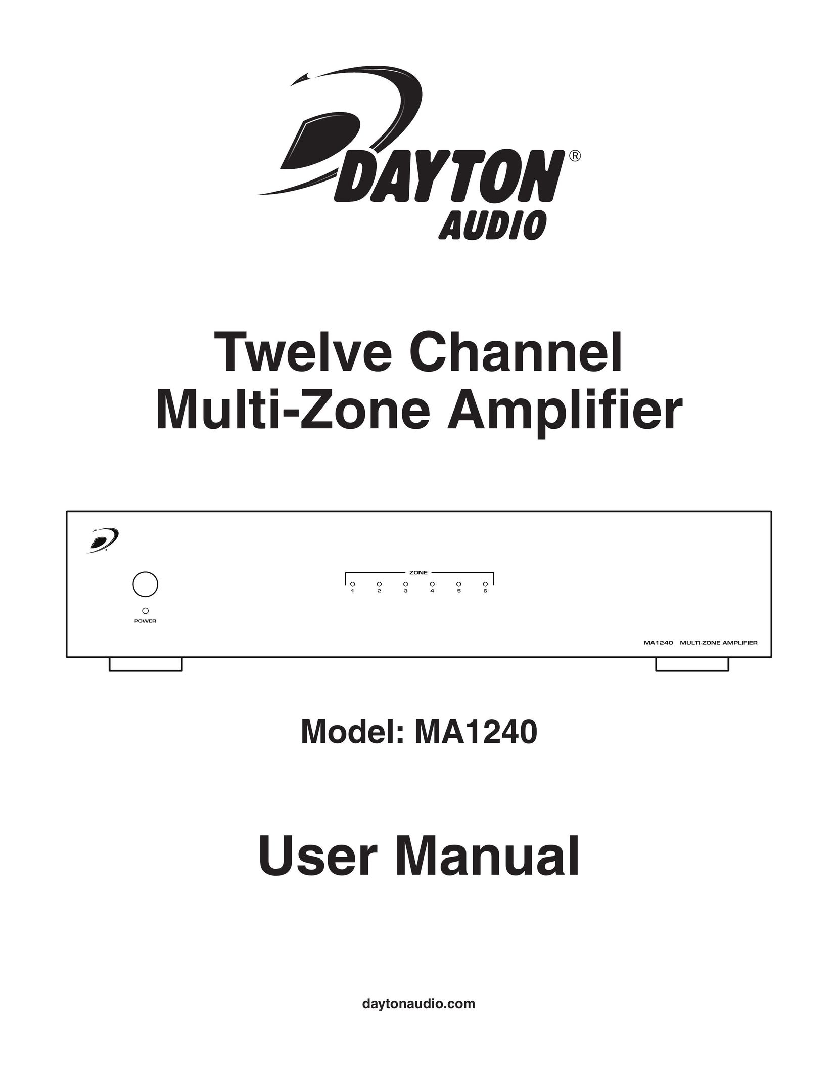 Dayton Audio MA1240 Stereo Amplifier User Manual