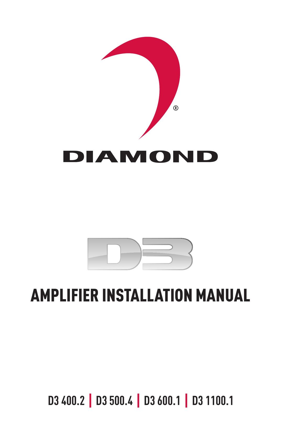 Diamond D3 400.2 Stereo Amplifier User Manual