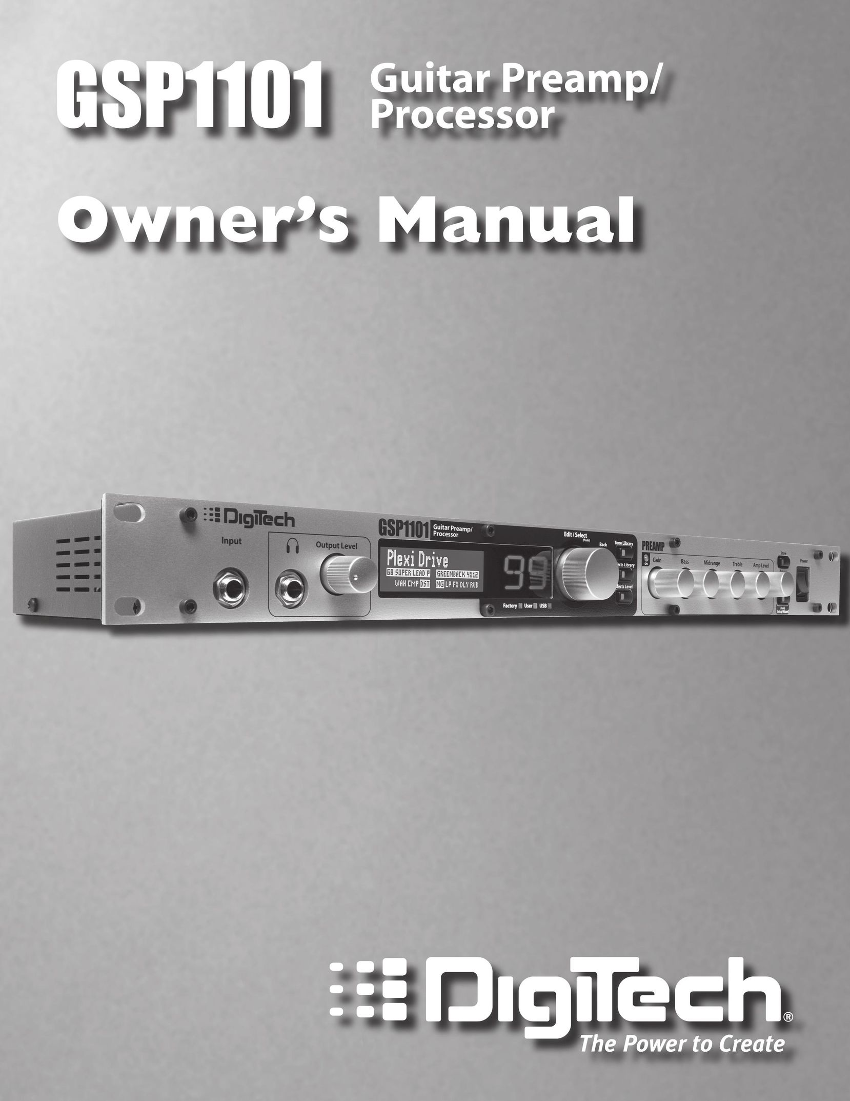 DigiTech GSP1101 Stereo Amplifier User Manual