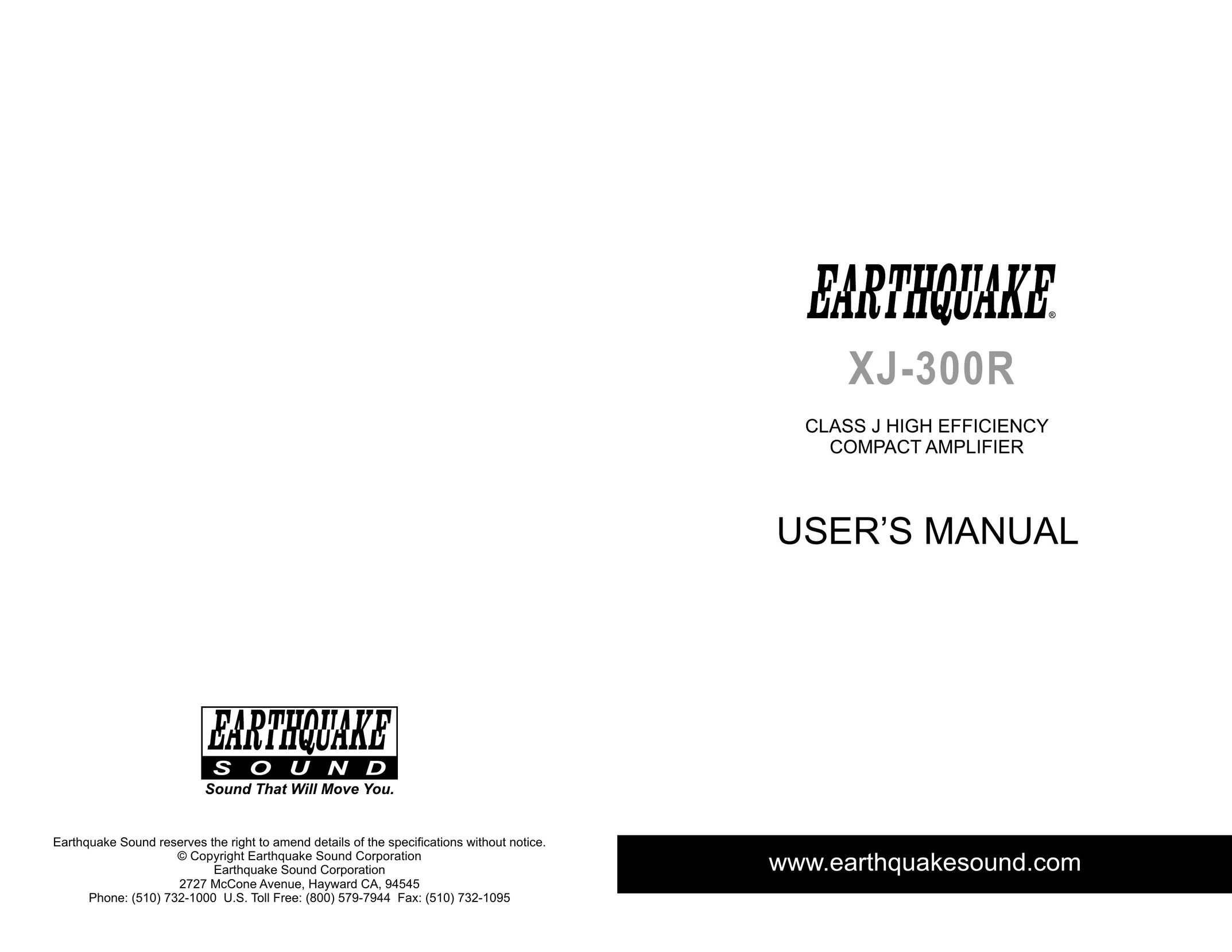 Earthquake Sound XJ-300R Stereo Amplifier User Manual
