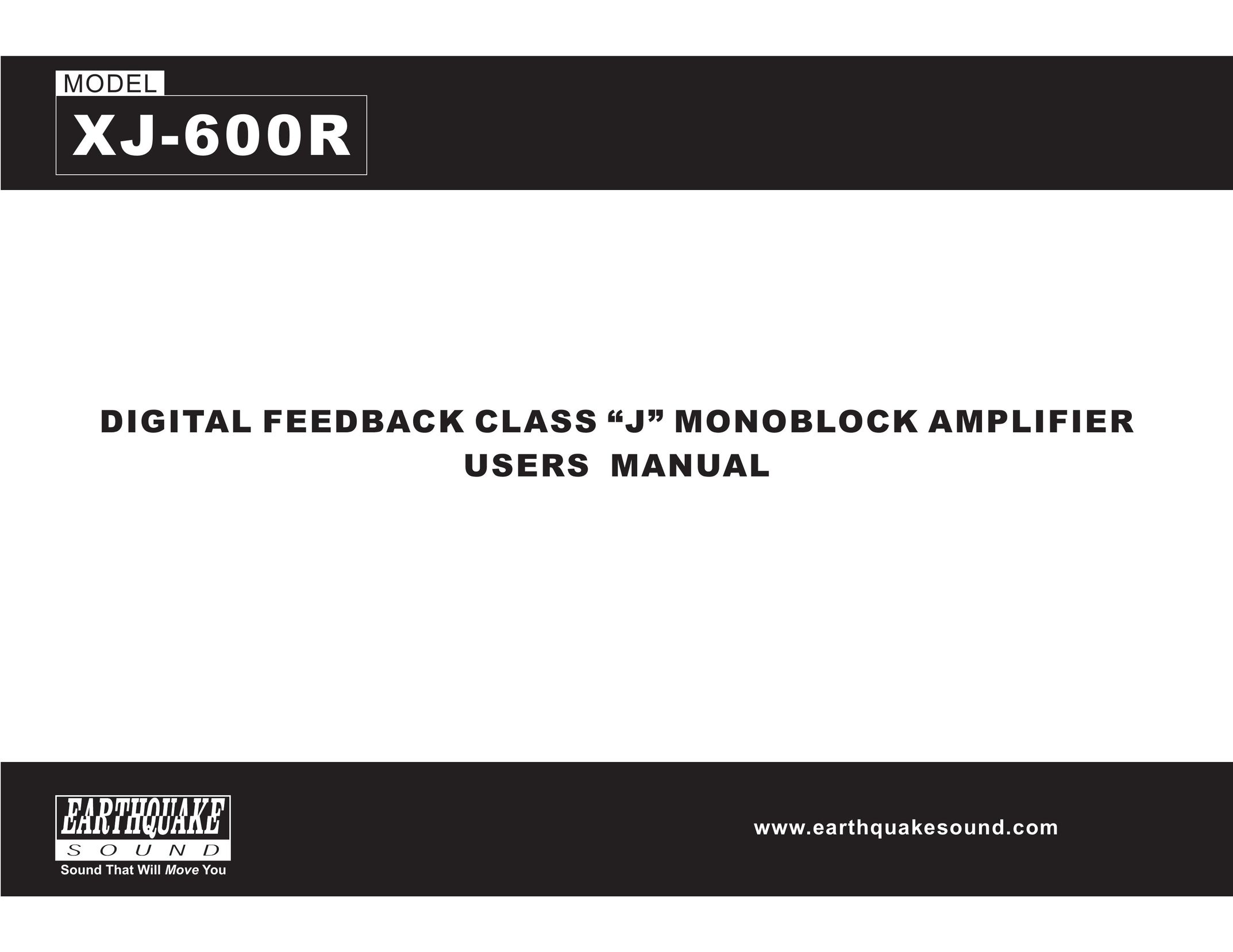 Earthquake Sound XJ-600R Stereo Amplifier User Manual