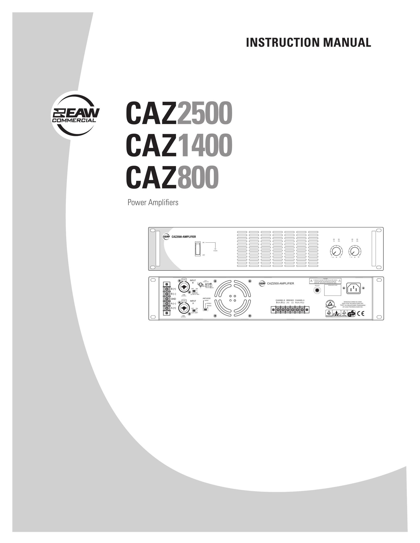 EAW CAZ800 Stereo Amplifier User Manual