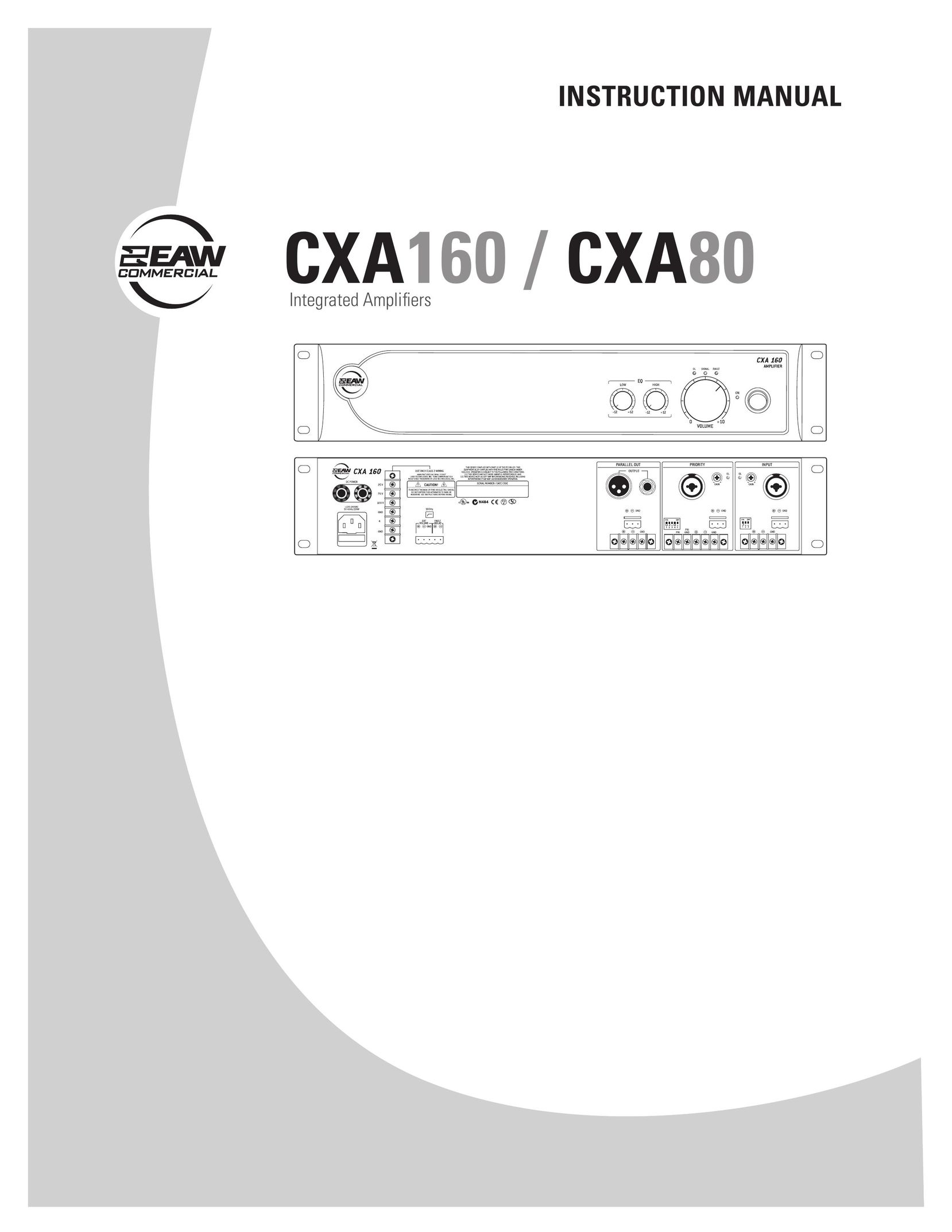 EAW CXA160 / CXA80 Stereo Amplifier User Manual