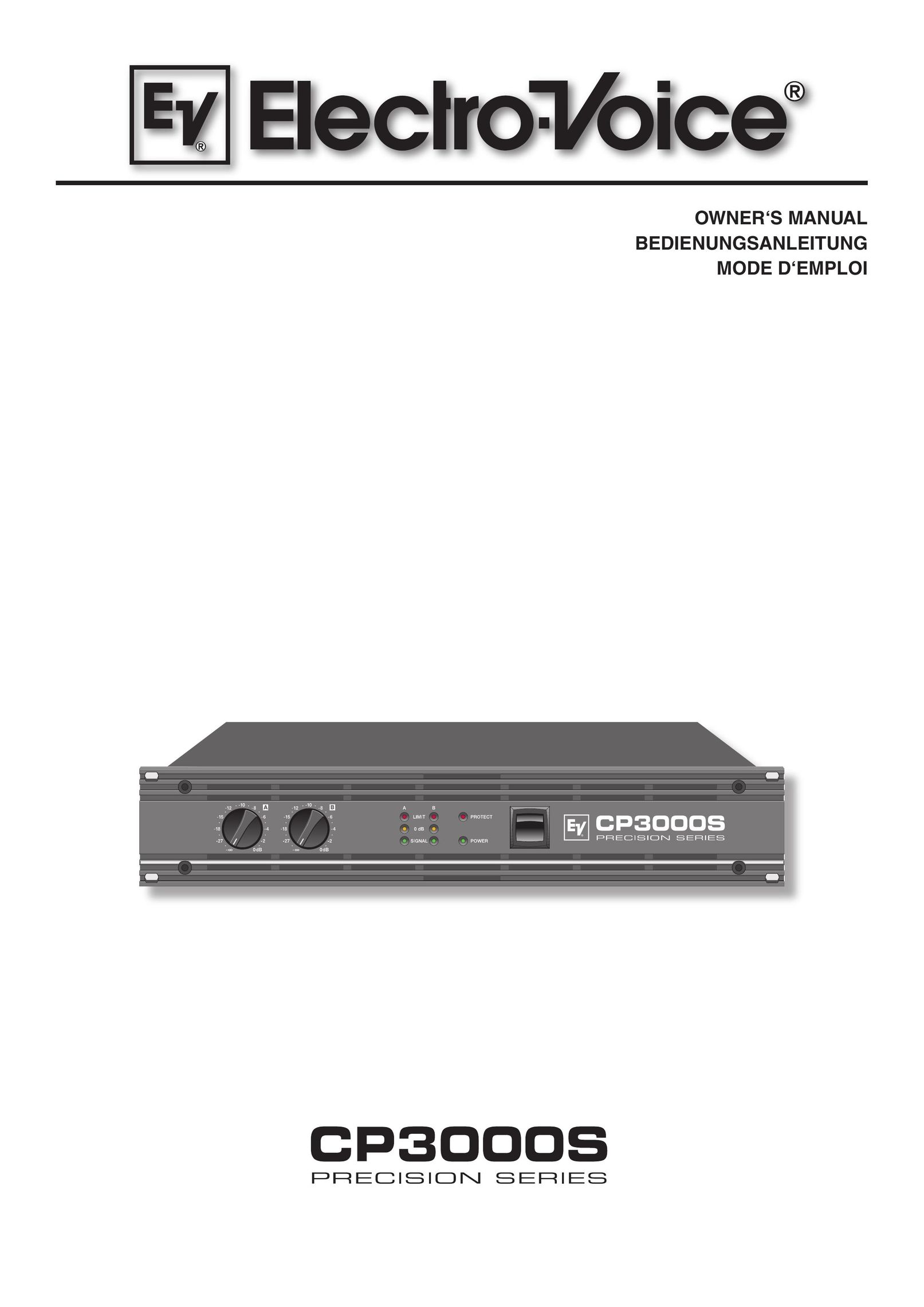 Electro-Voice CP3000S Stereo Amplifier User Manual