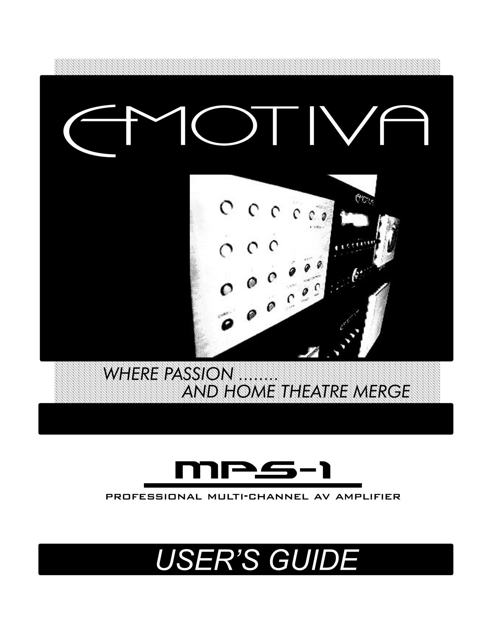 Emotiva MPS-1 Stereo Amplifier User Manual