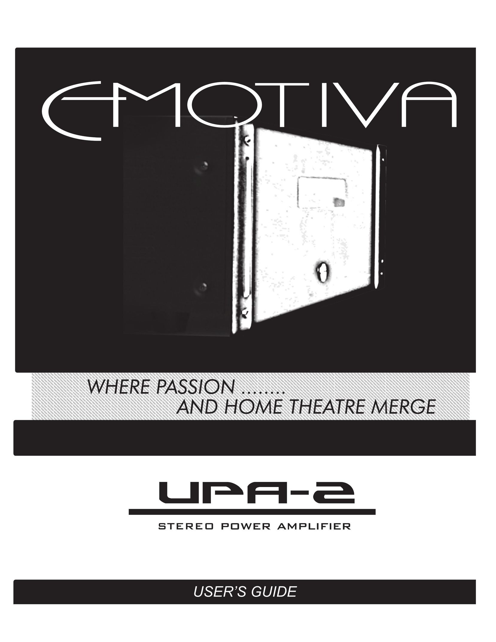 Emotiva UPA-2 Stereo Amplifier User Manual