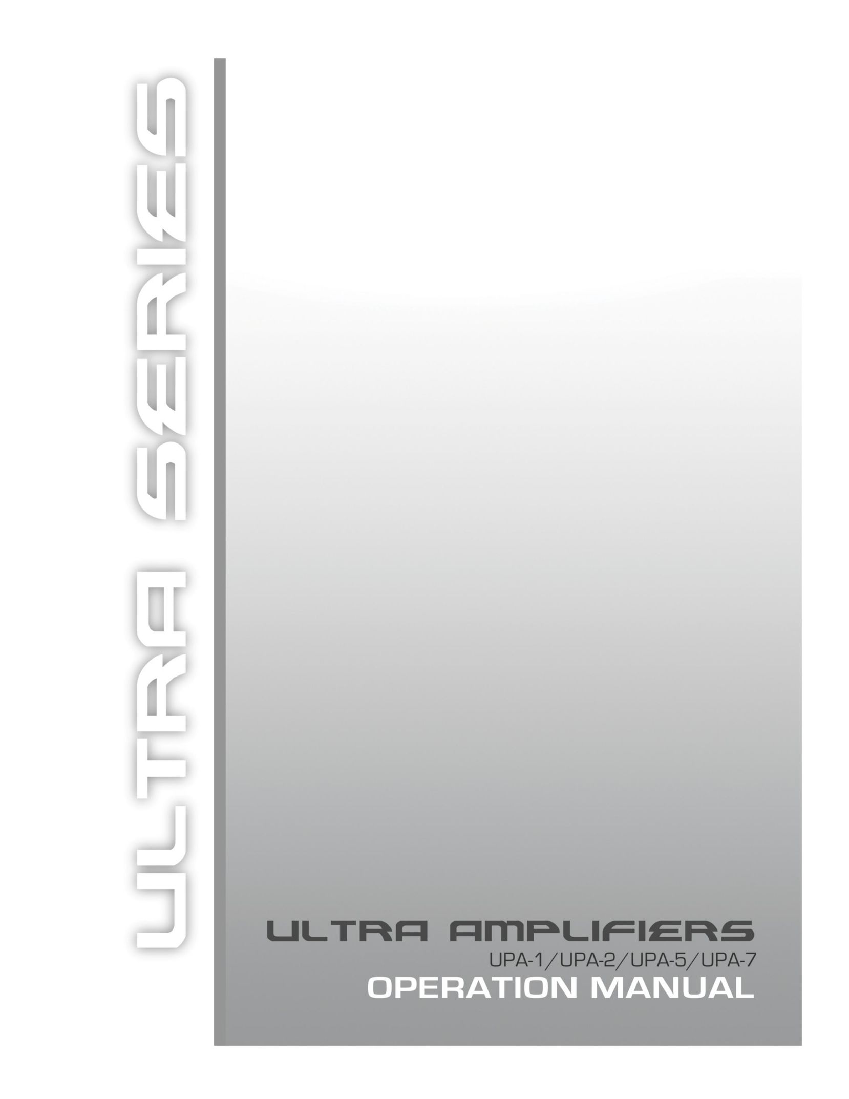 Emotiva UPA-5 Stereo Amplifier User Manual