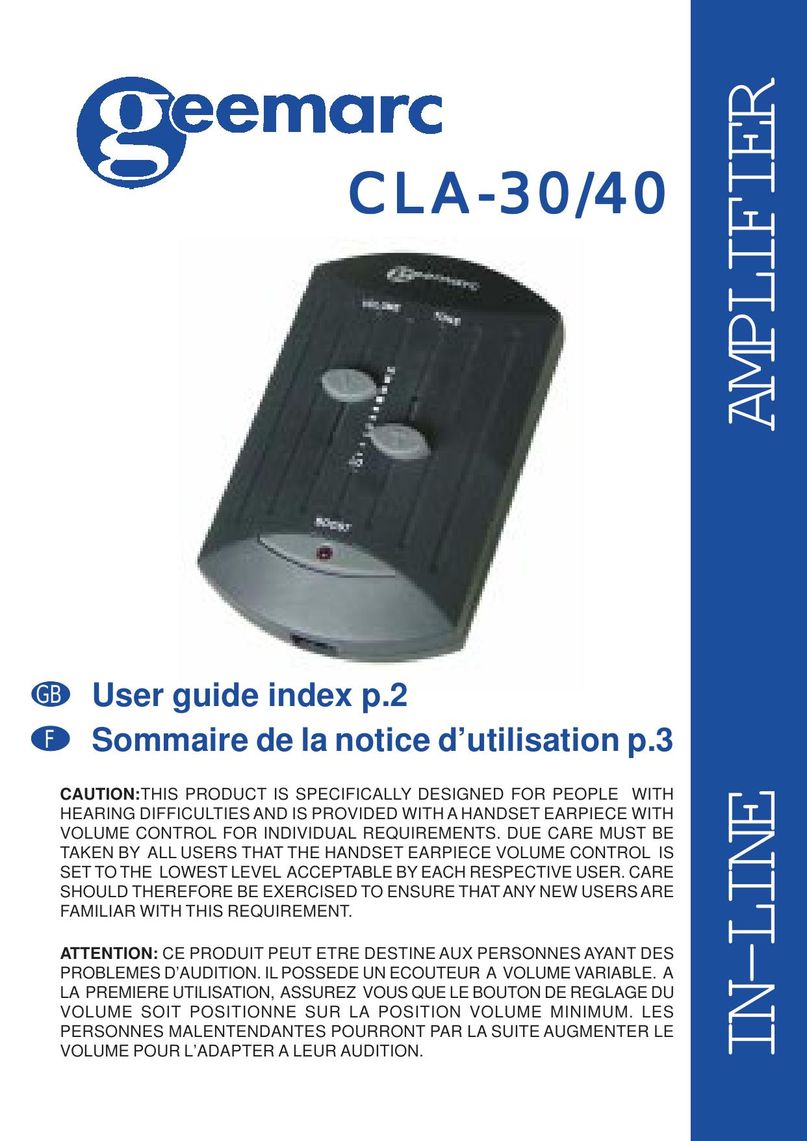 Geemarc CLA30/40 Stereo Amplifier User Manual