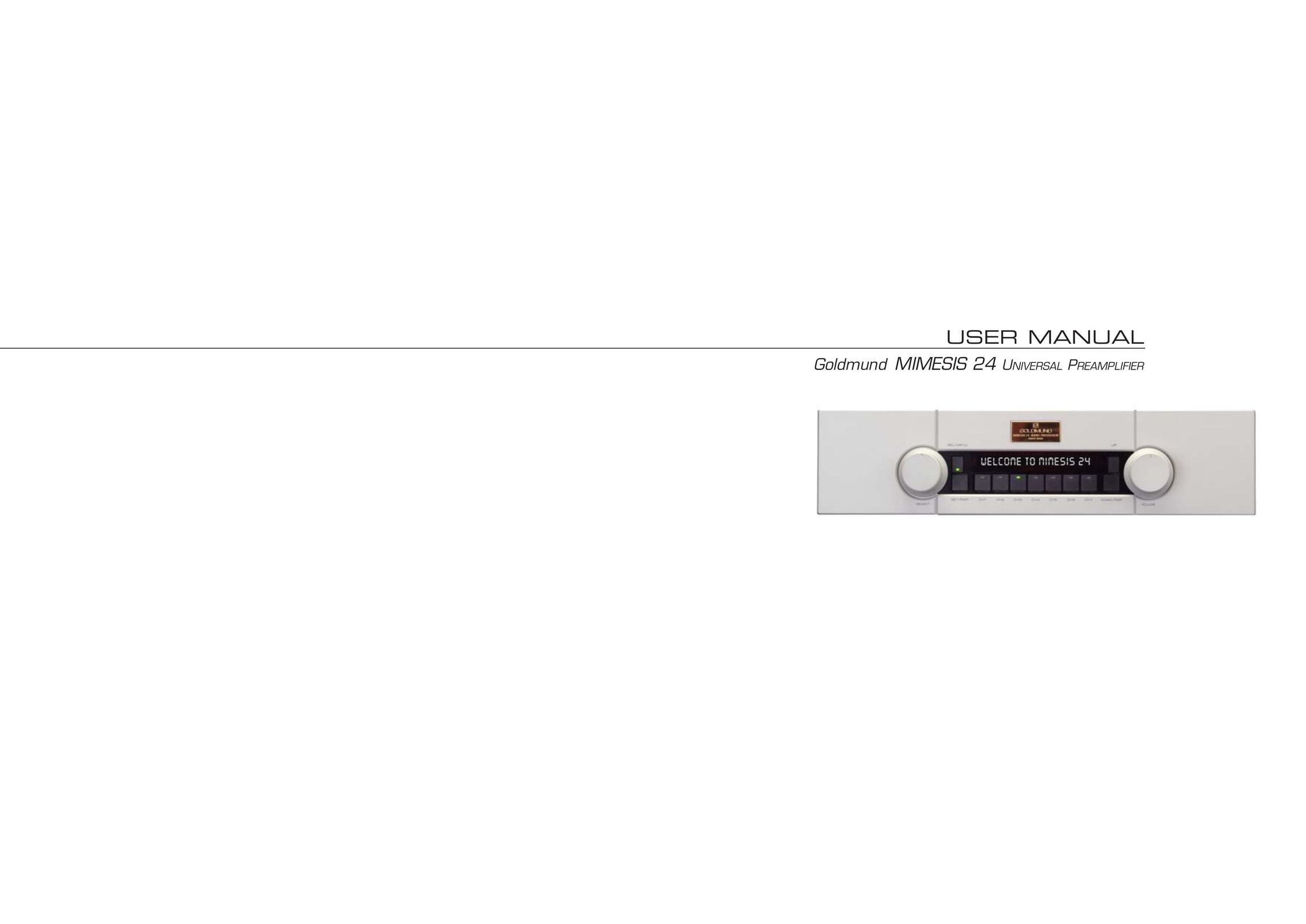 Goldmund 24 Stereo Amplifier User Manual
