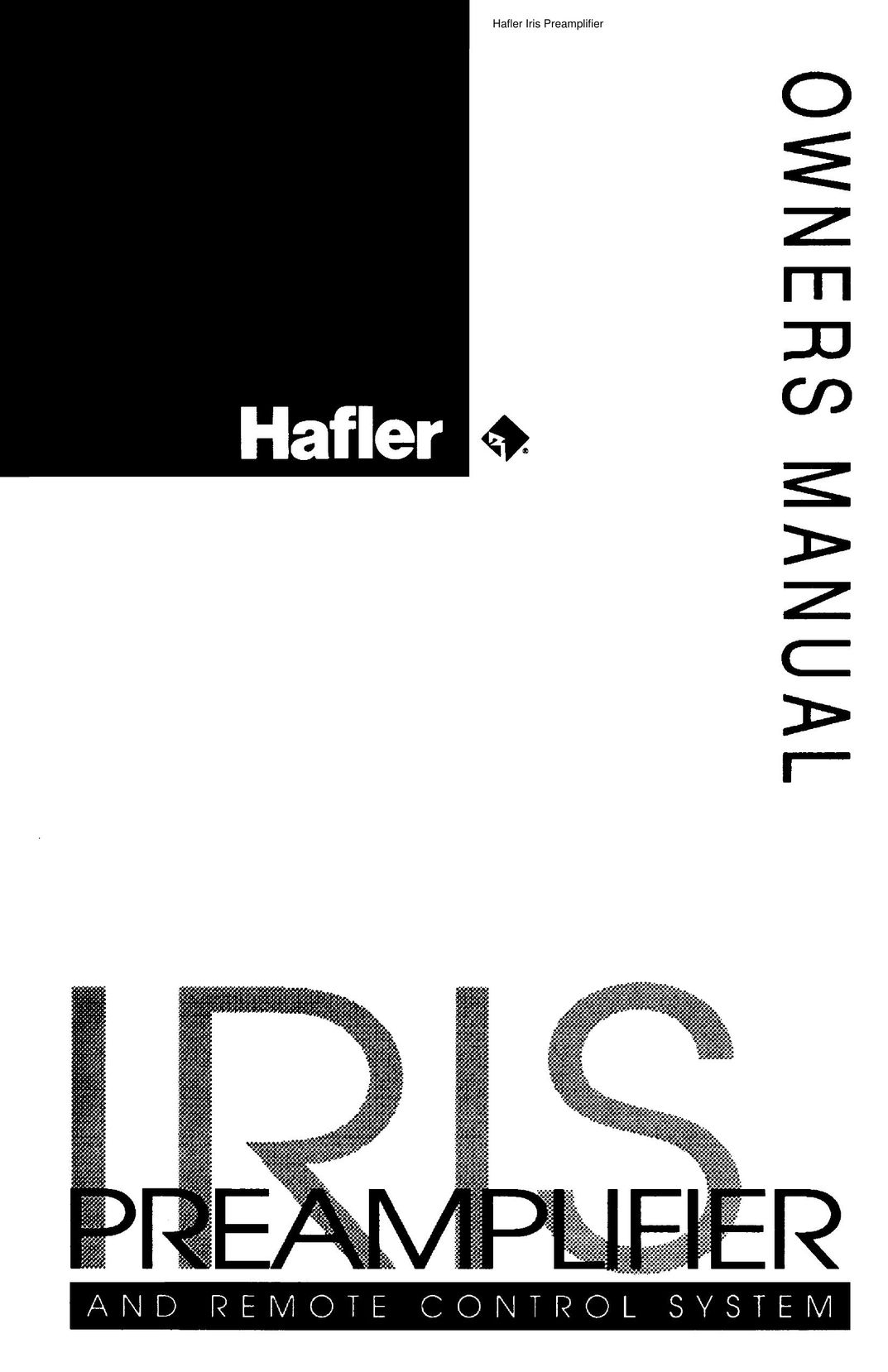 Hafler IRIS Stereo Amplifier User Manual