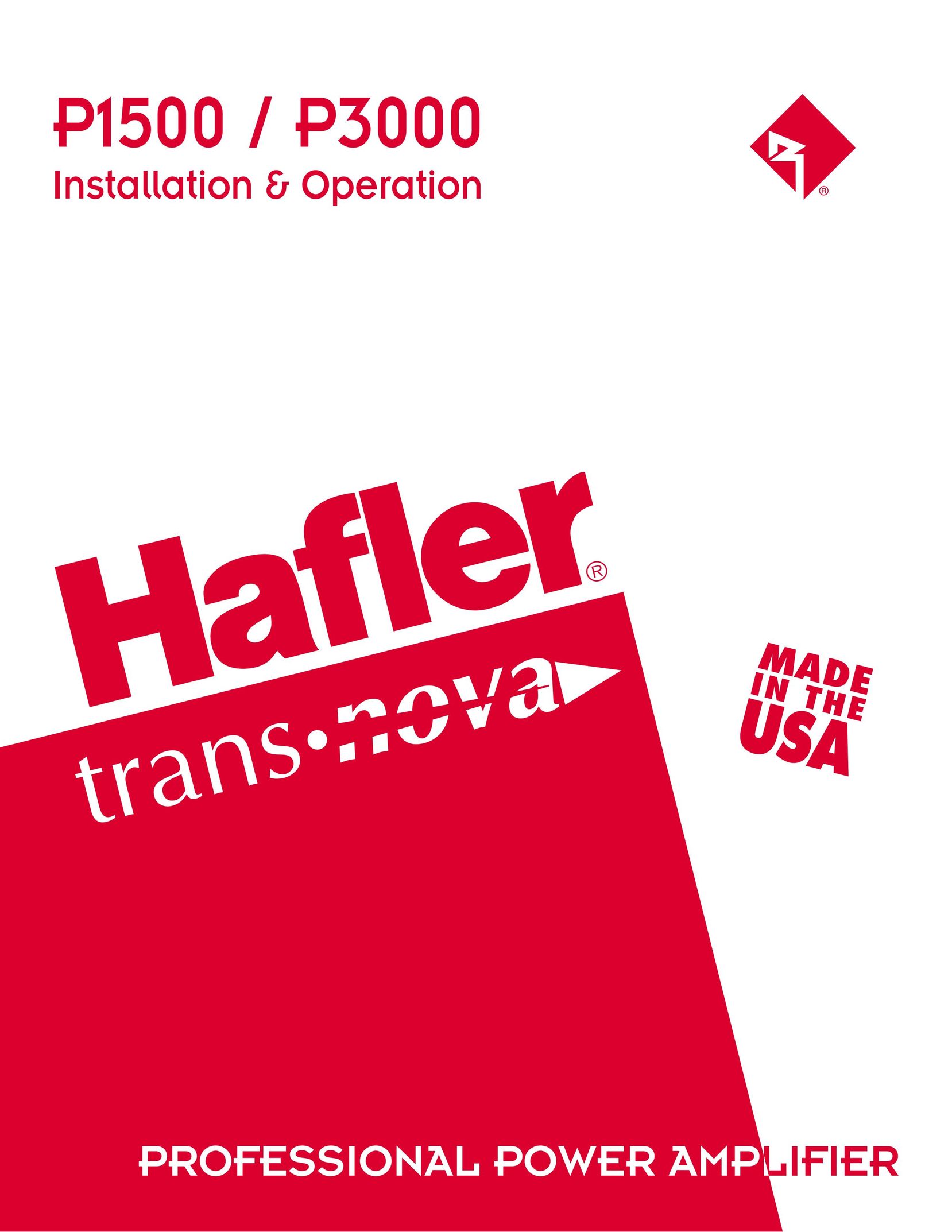 Hafler P1500 Stereo Amplifier User Manual