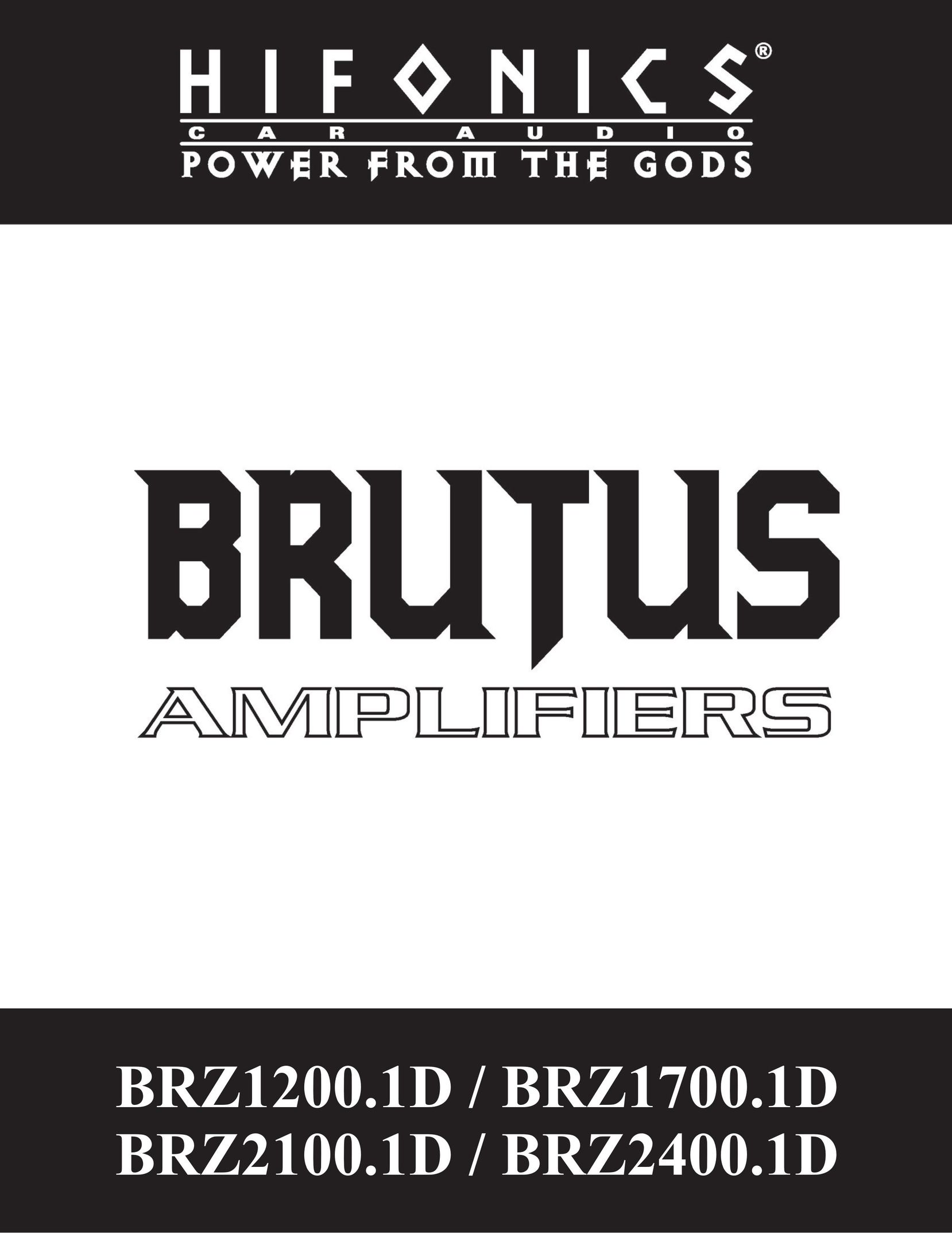 Hifionics BRZ2400.1D Stereo Amplifier User Manual