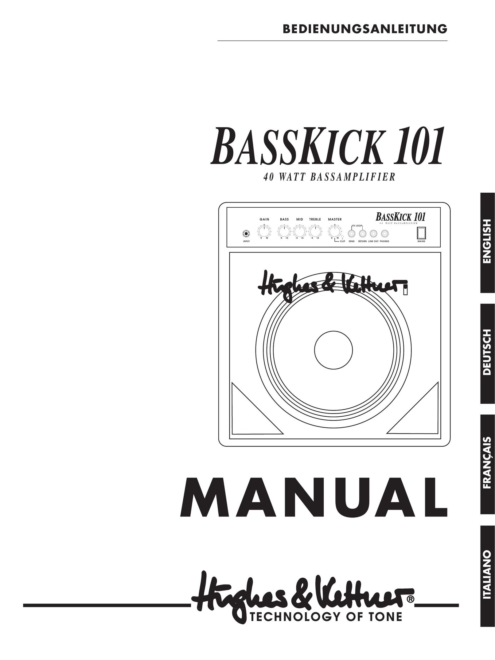 Hughes & Kettner Bass Kick 101 Stereo Amplifier User Manual