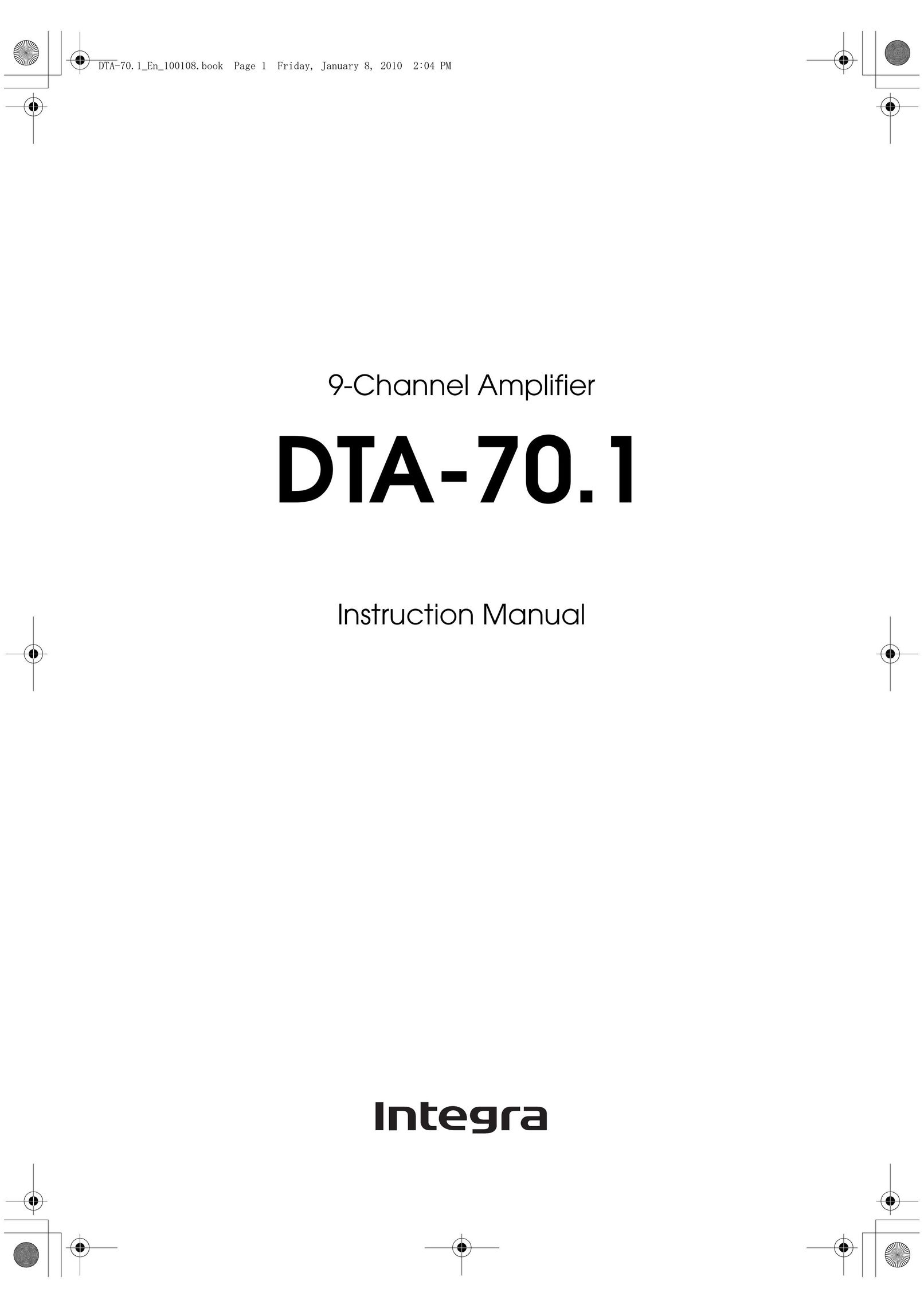 Integra DTA-70.1 Stereo Amplifier User Manual
