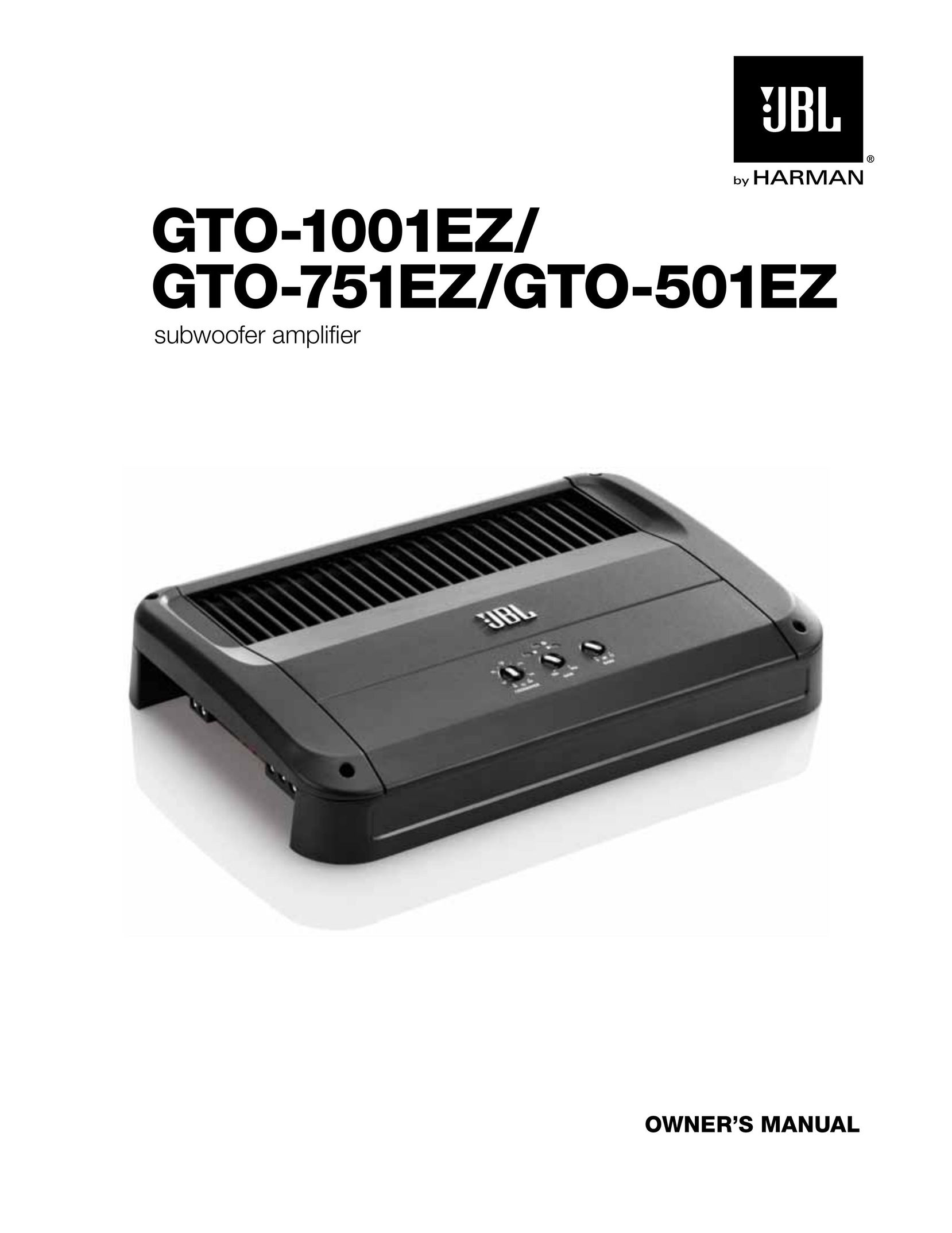 JBL GTO-1001EZ Stereo Amplifier User Manual