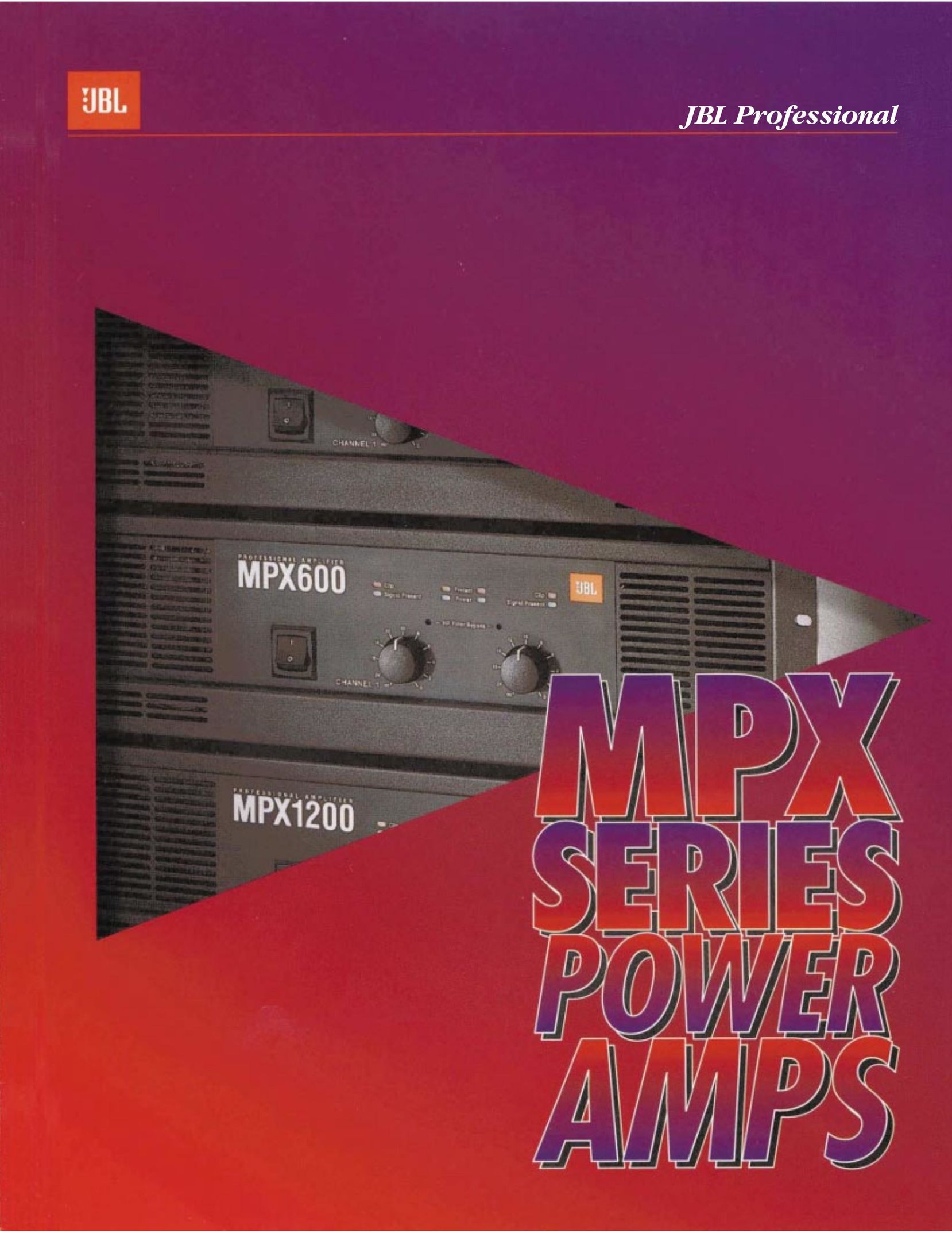 JBL MXP1200 Stereo Amplifier User Manual