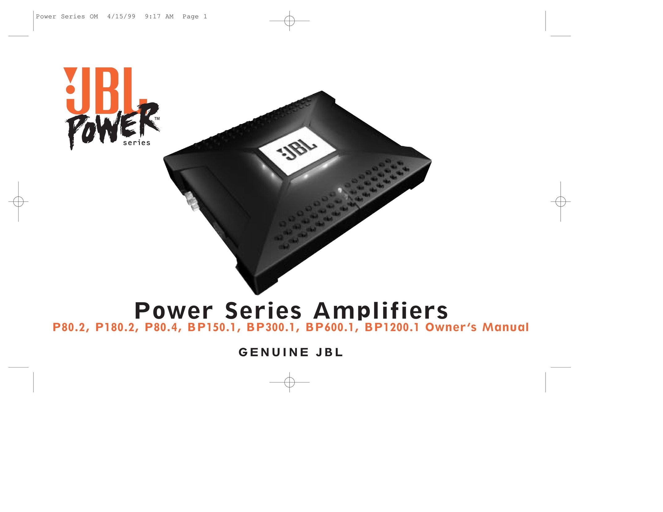 JBL P180.2 Stereo Amplifier User Manual