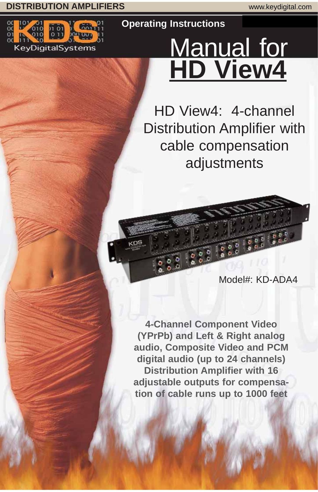 Key Digital KD-ADA4 Stereo Amplifier User Manual