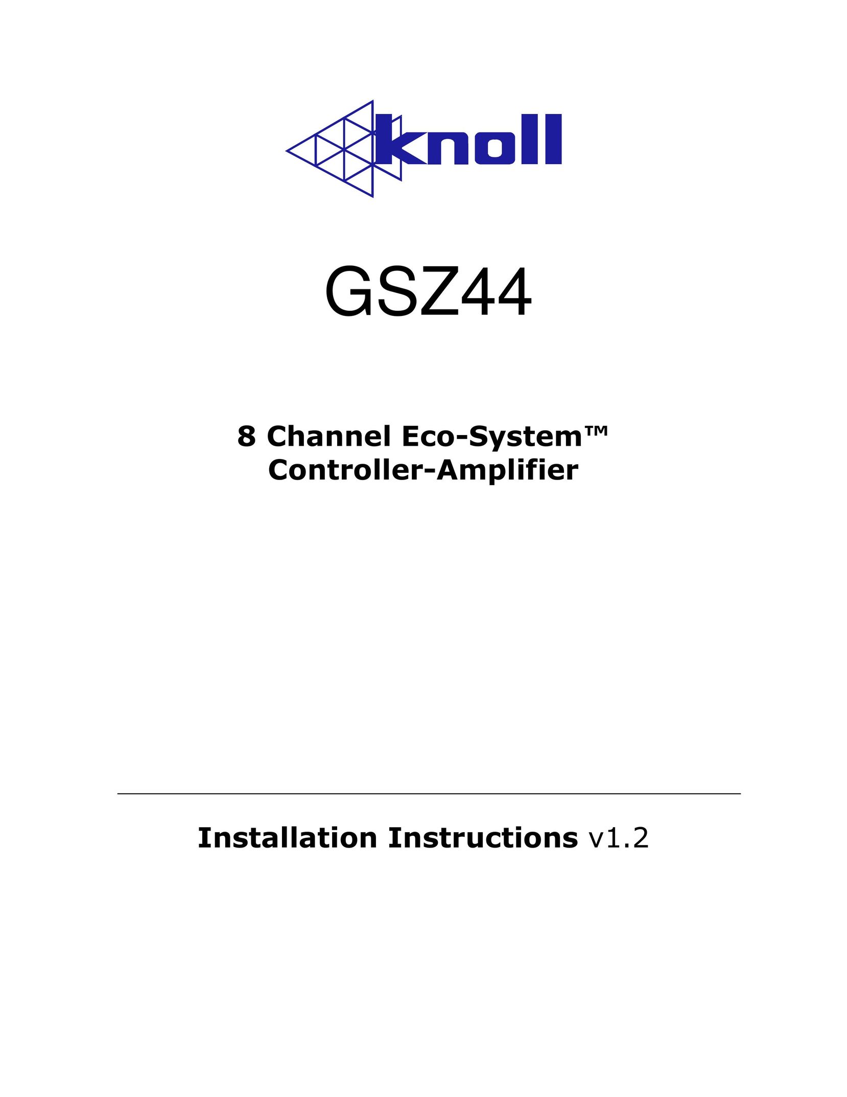 Knoll Systems GSZ44 Stereo Amplifier User Manual